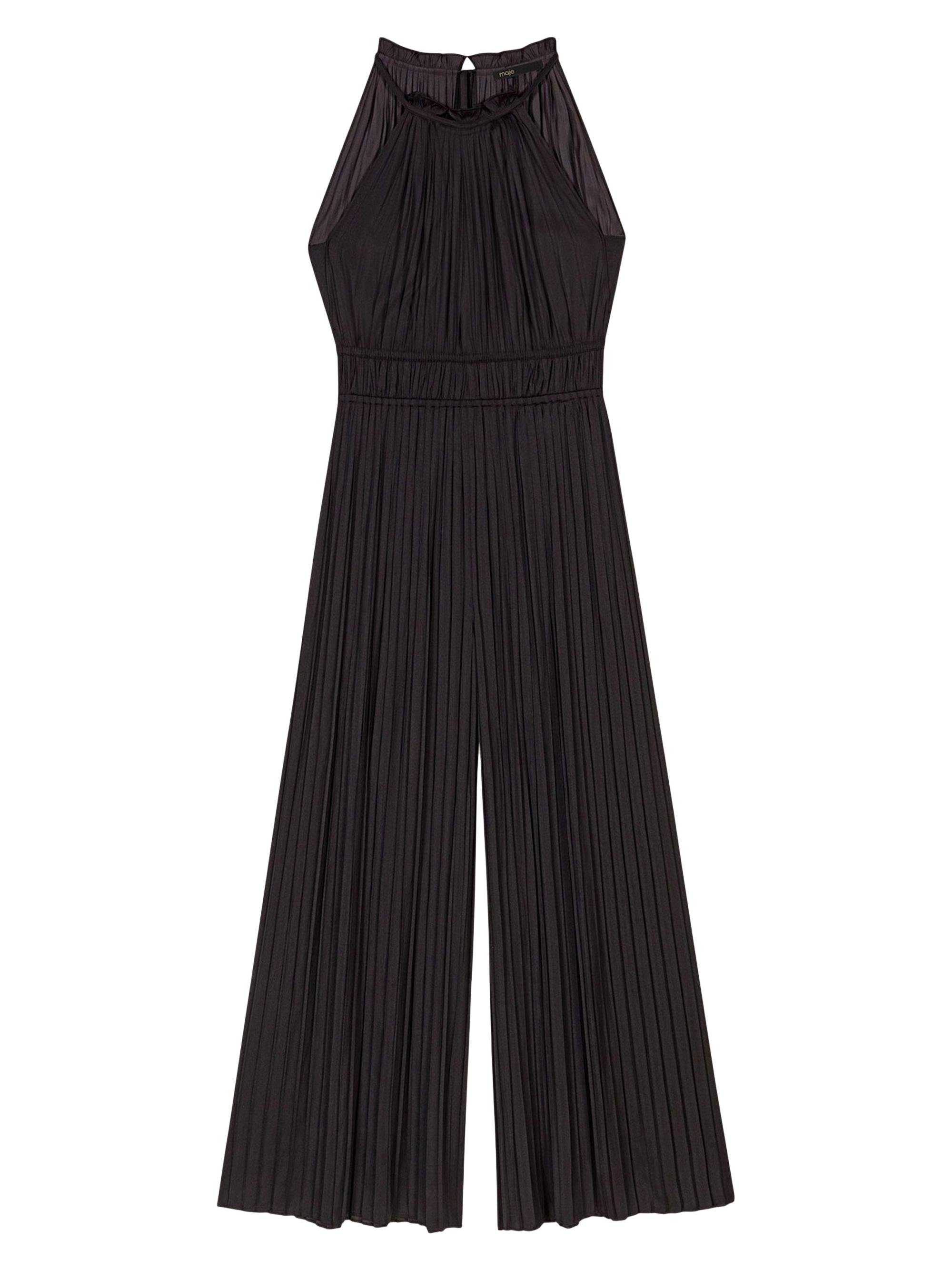 Maje Women's Pleated Jumpsuit - Black