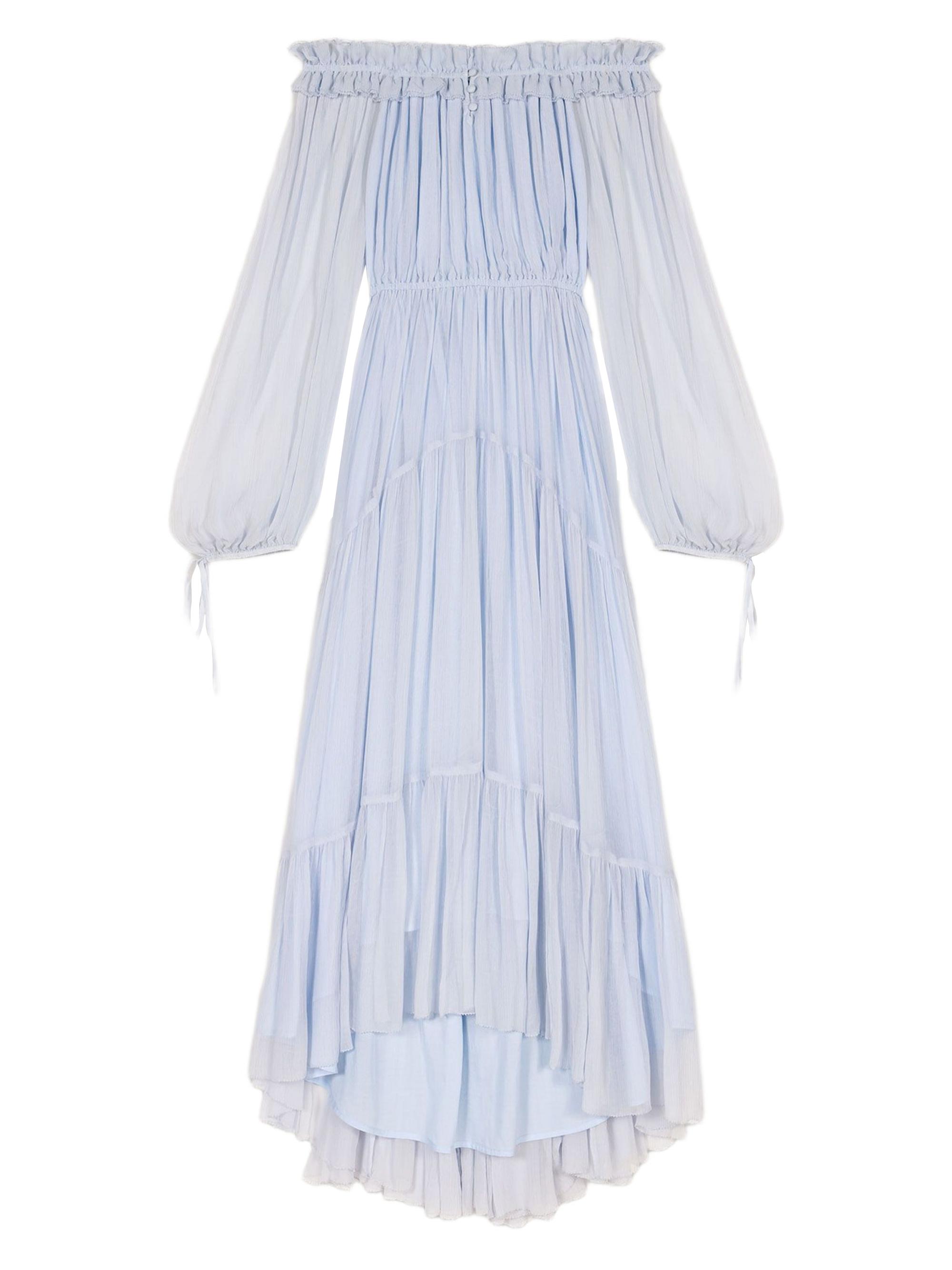 Maje Women's Chiffon Maxi Dress - Blue Sky