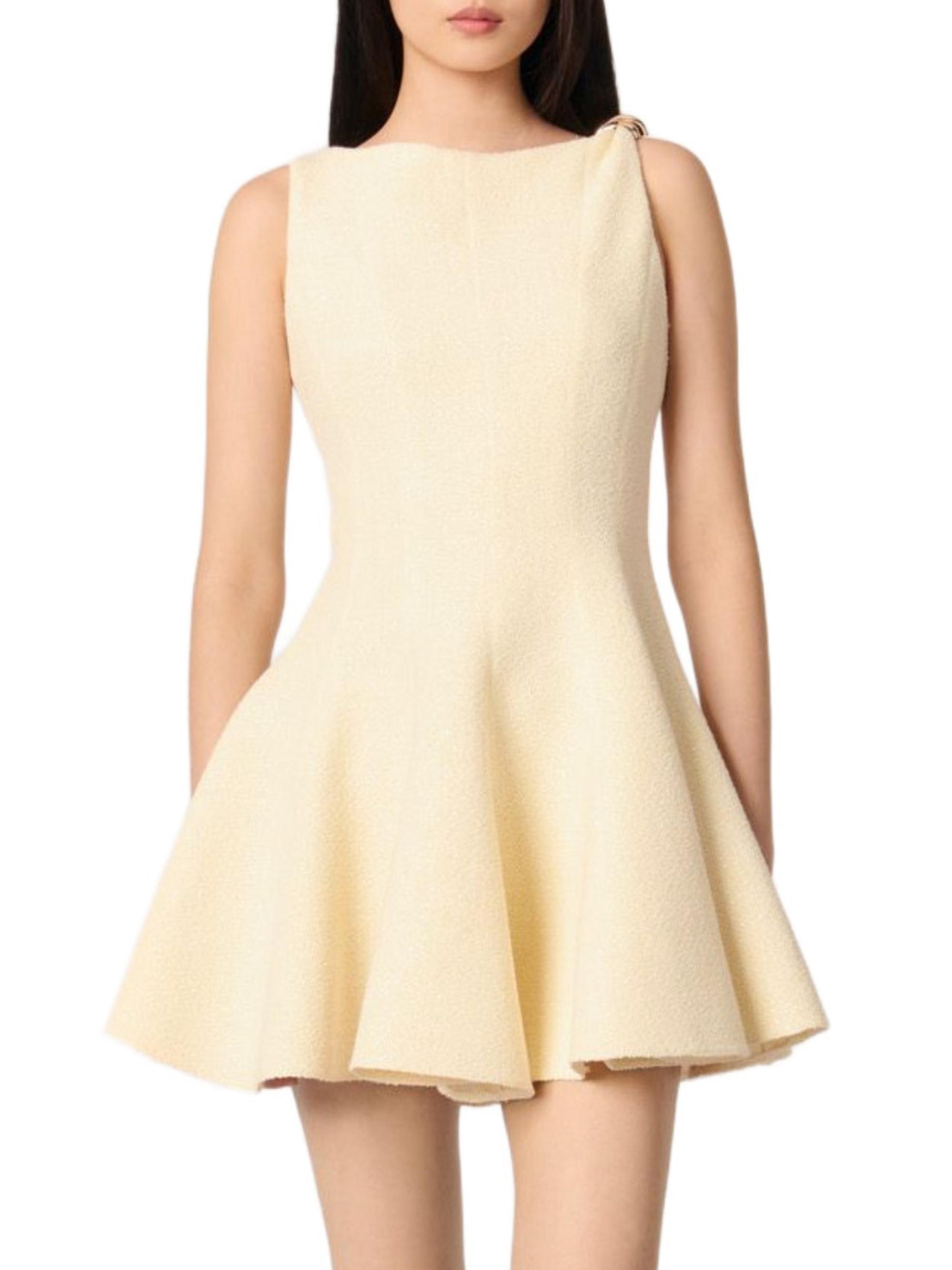 Maje Women's Mini Tweed Dress - Yellow