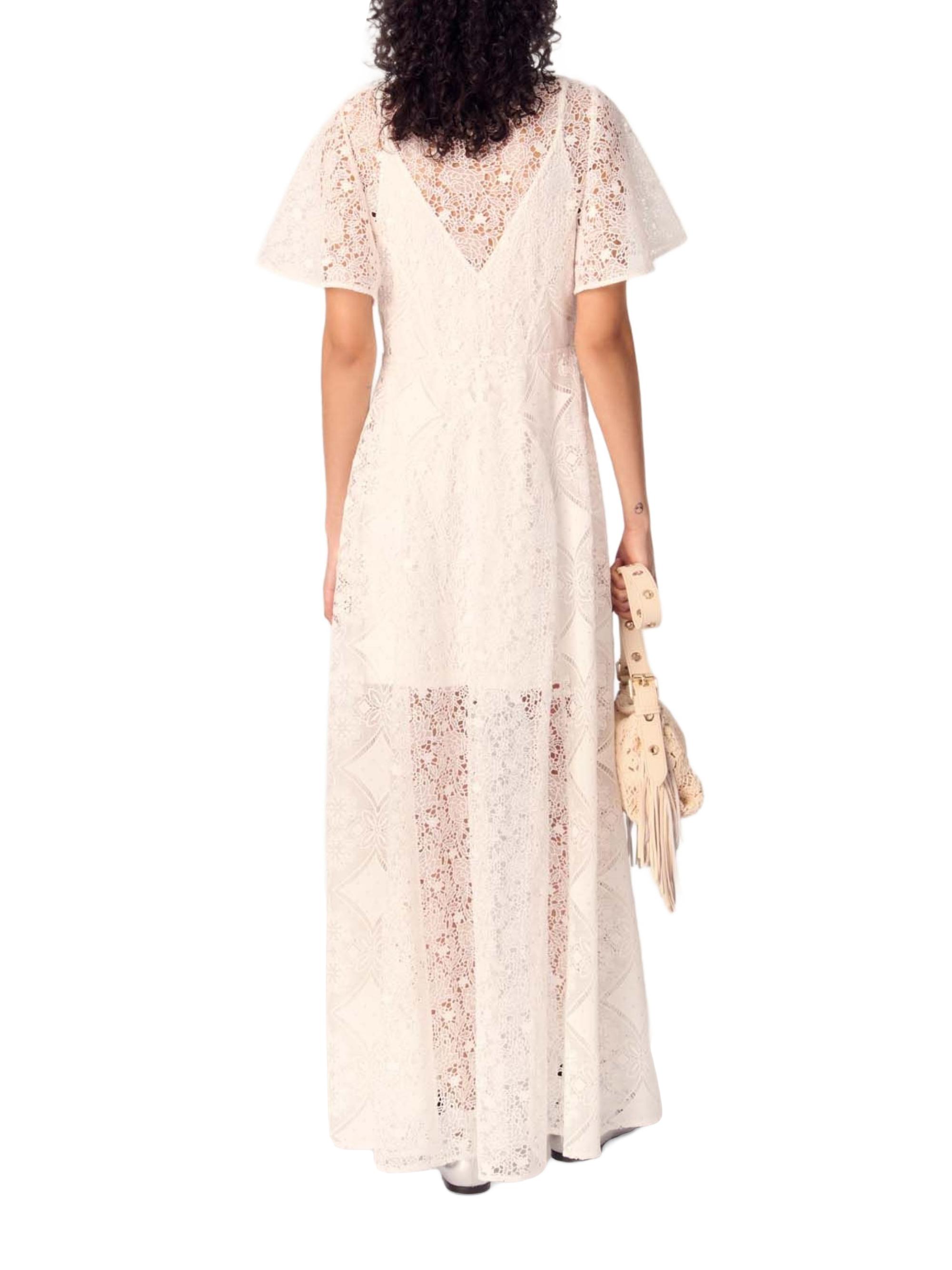 maje rozim crochet maxi dress Beaded crochet maxi dress