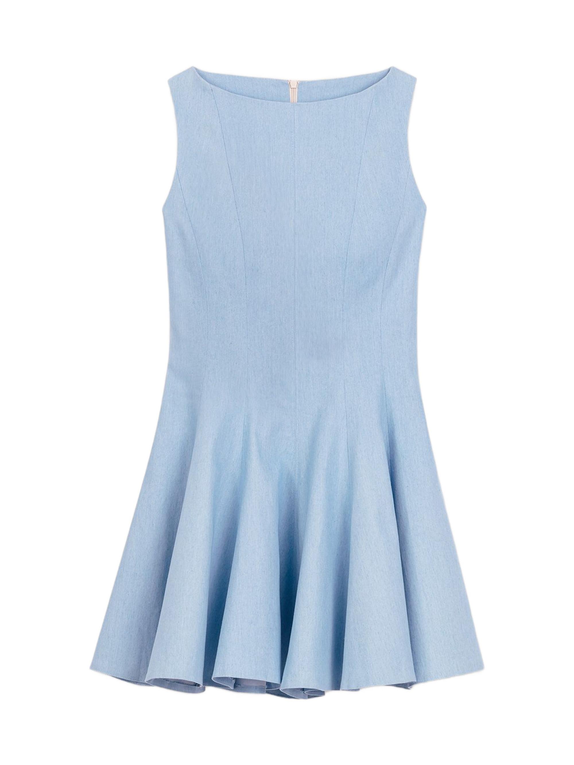 Maje Women's Mini Flared Cotton Dress - Blue Sky