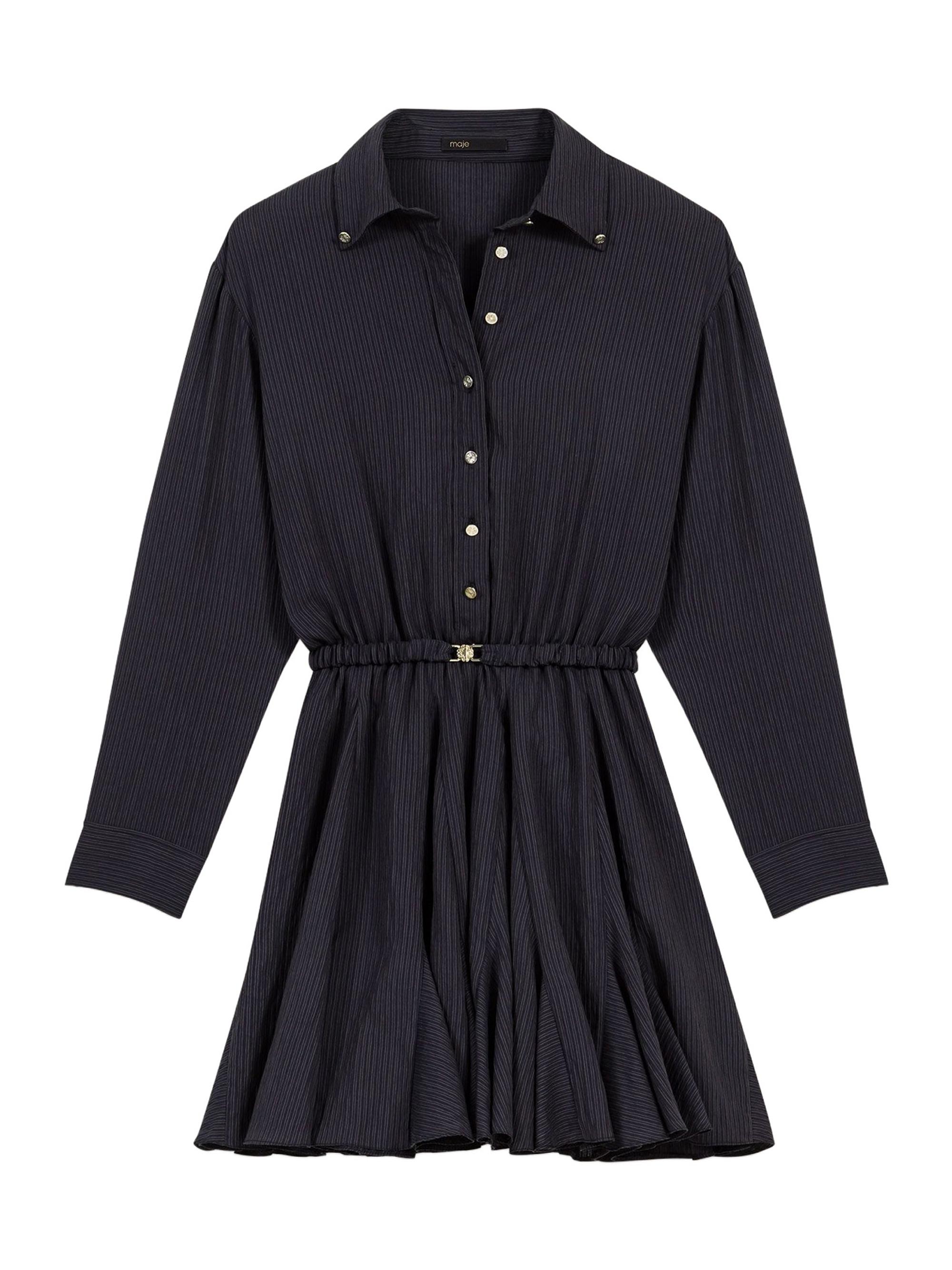 Maje Women's Mini Crepe Dress - Navy