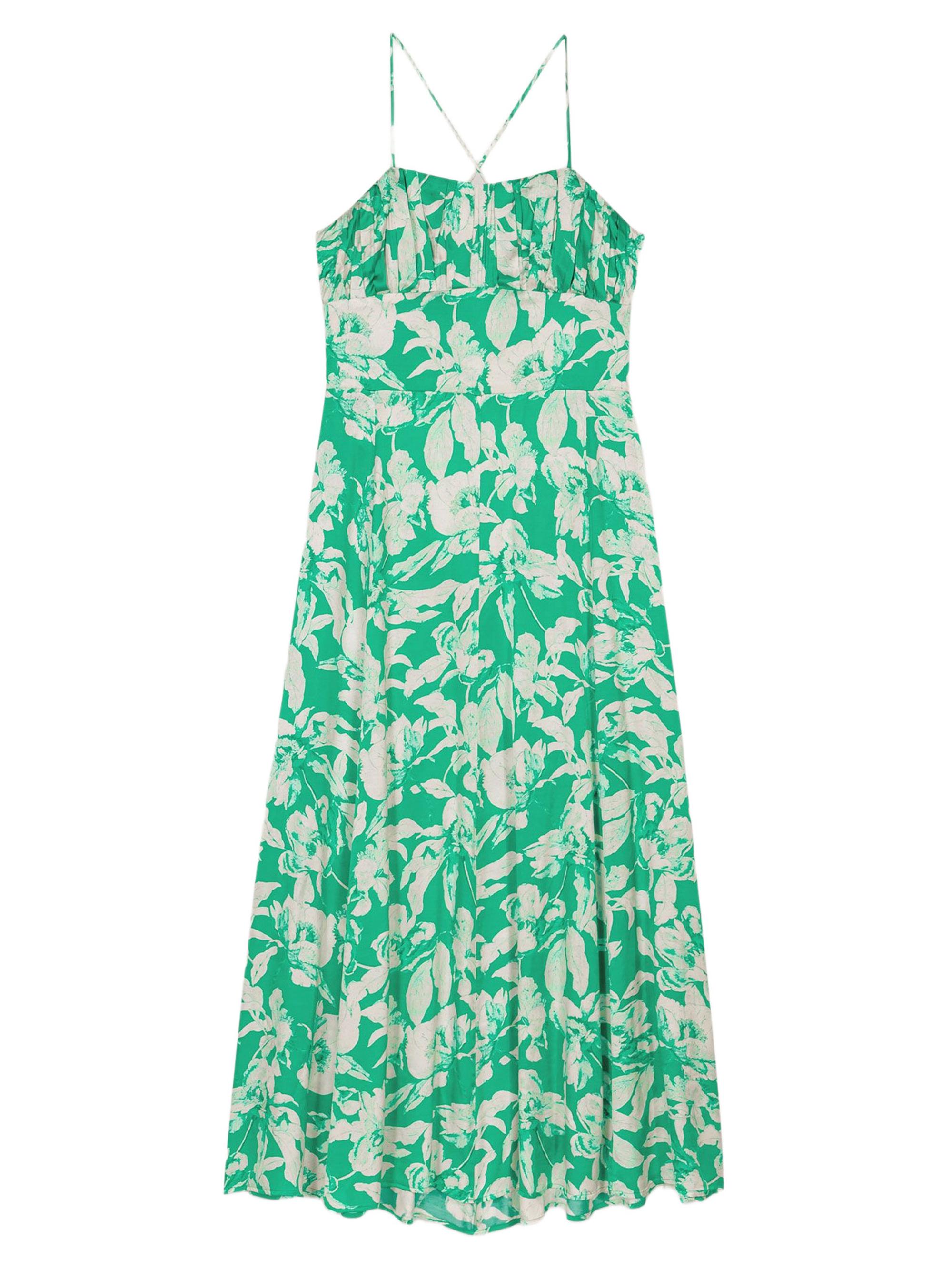 Maje Women's Floral Patterned Maxi Dress - Green