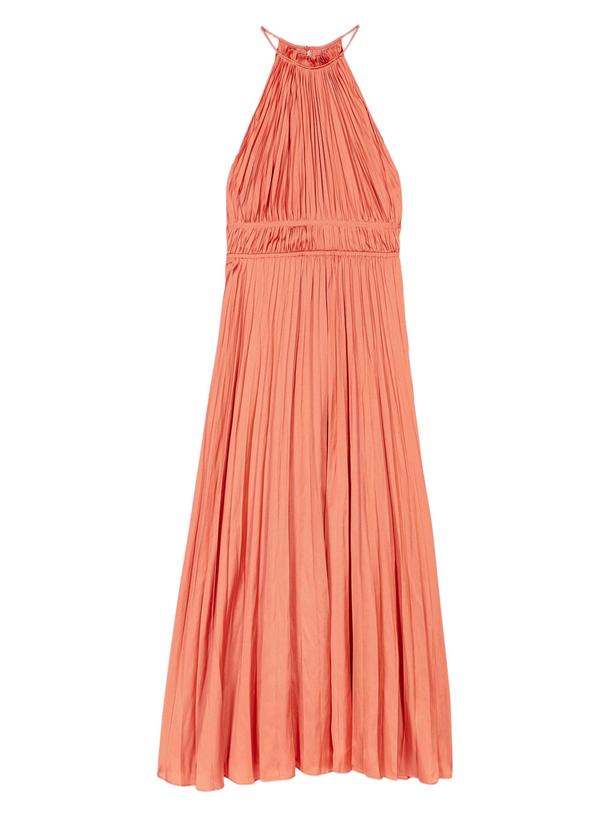 Maje Women's Pleated Maxi Dress - Terracota