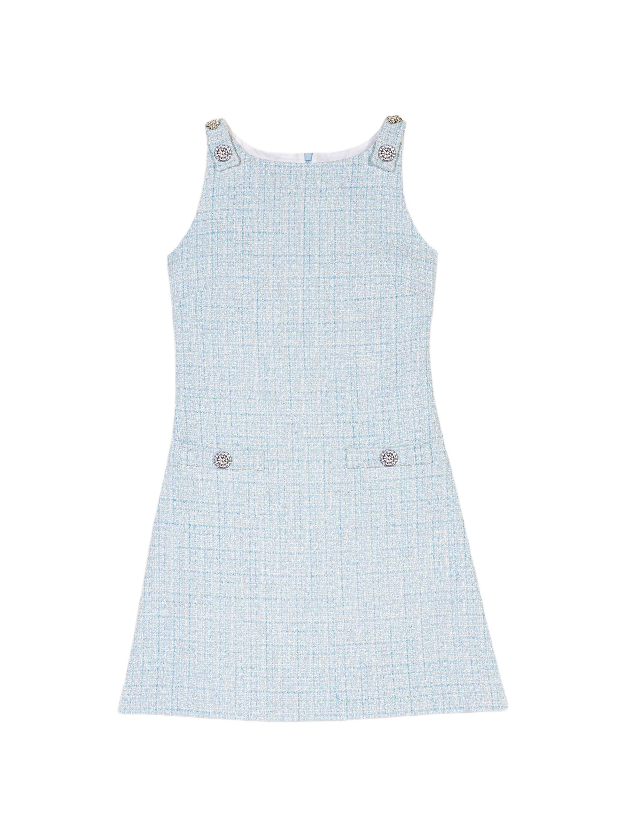 Maje Women's Mini Tweed Dress - Blue Sky