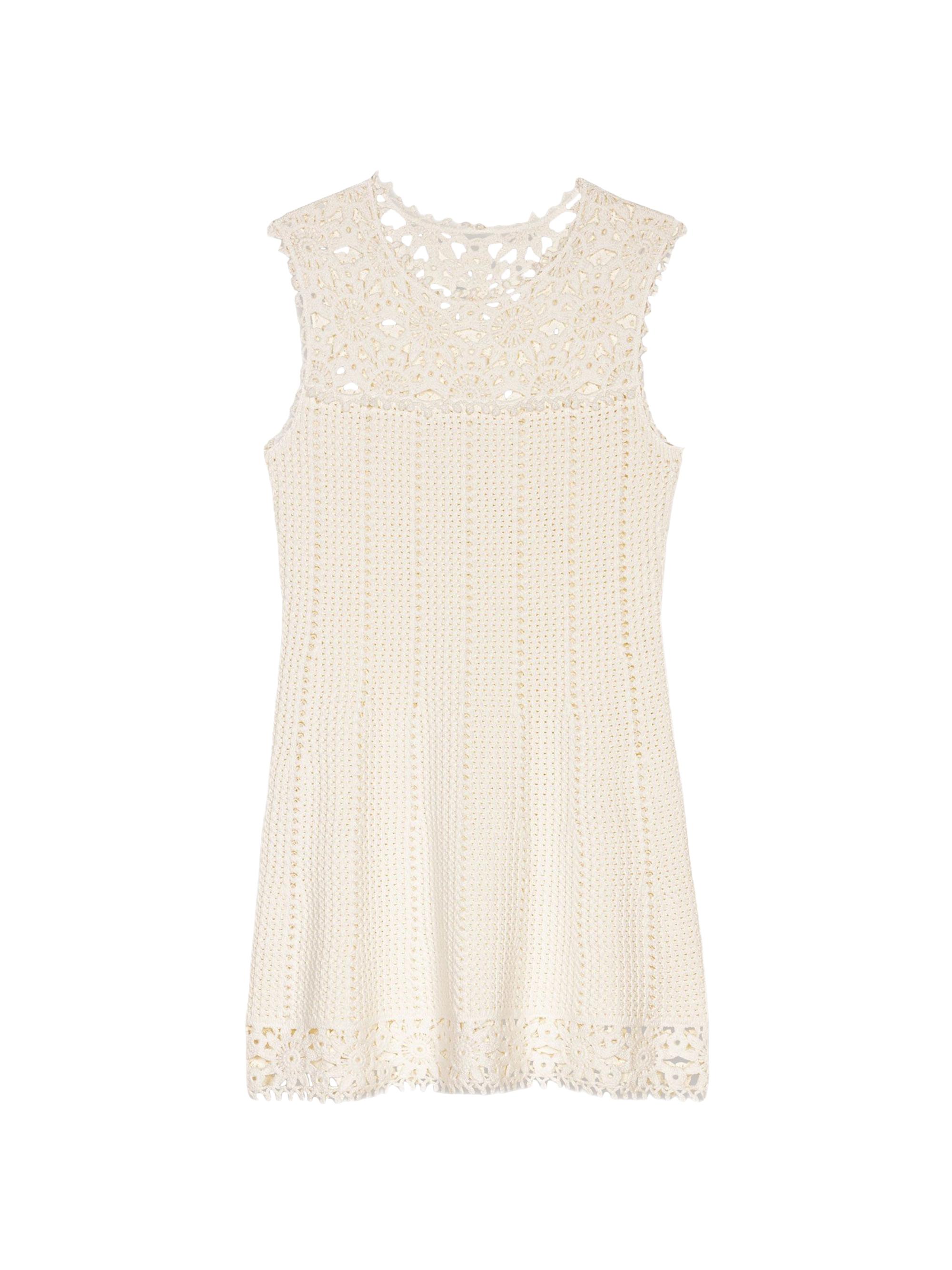 Maje Women's Mini Crochet Dress - White