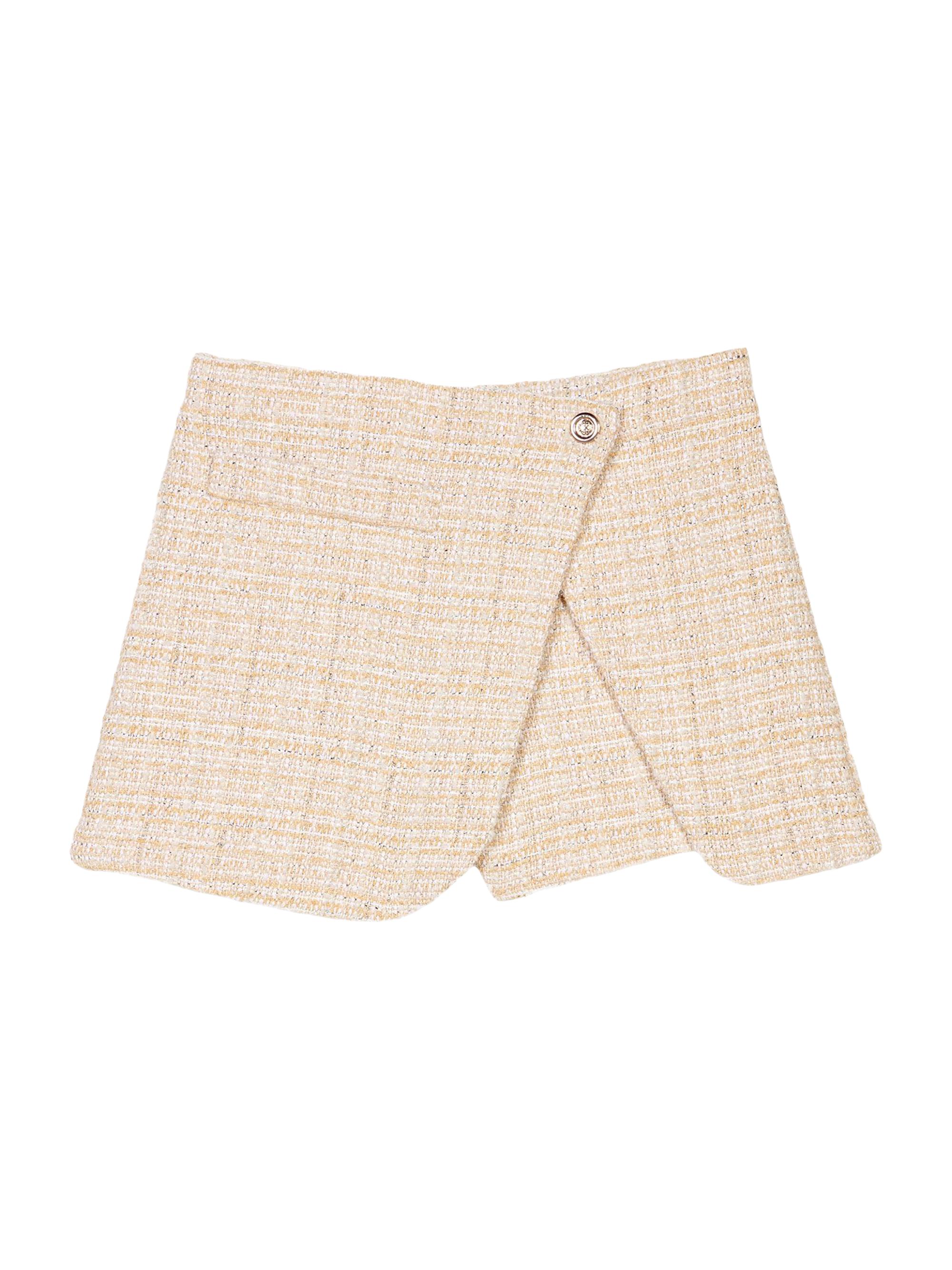 Maje Women's Layered Tweed Skort - Beige