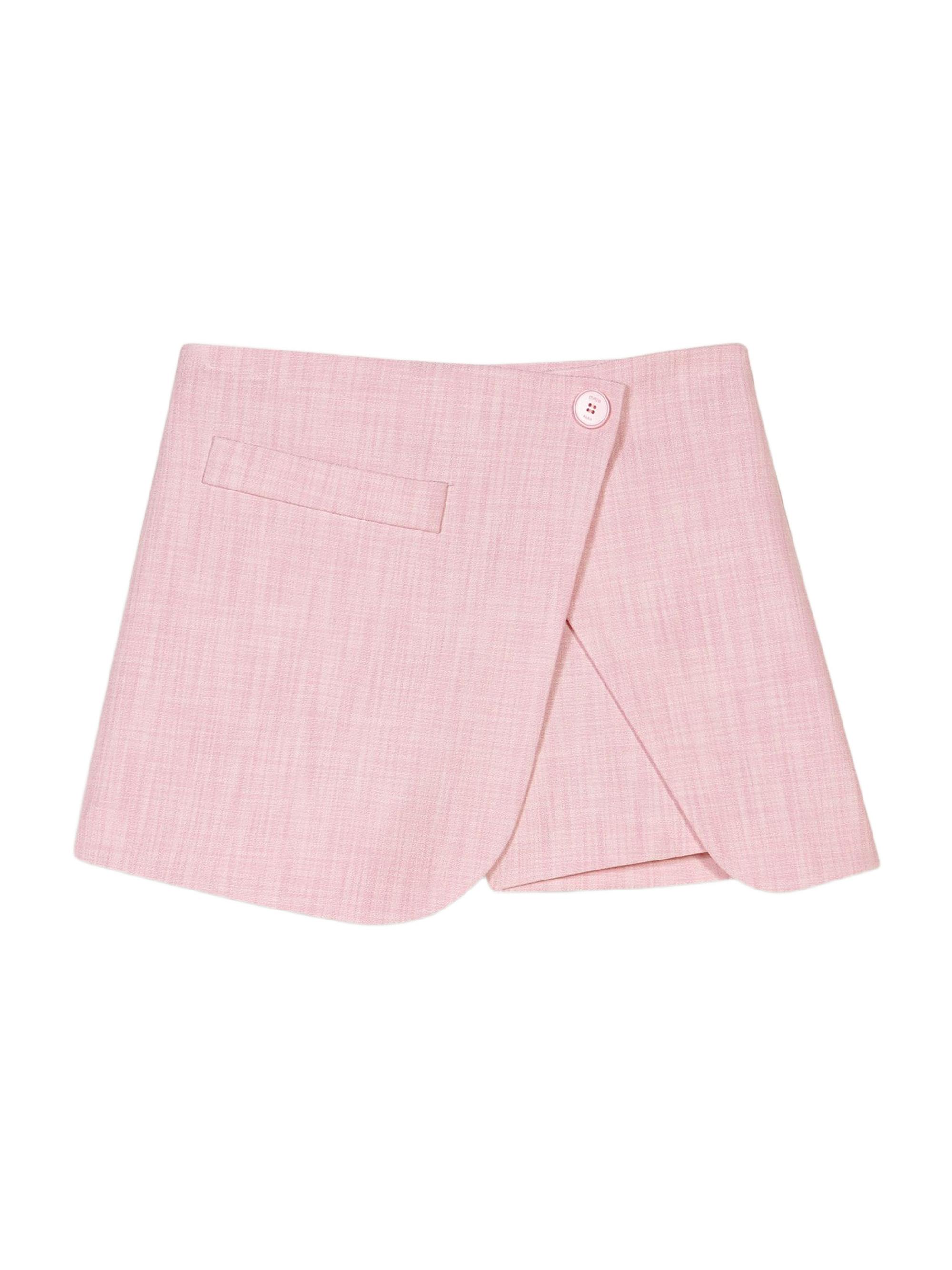 Maje Women's Layered-Effect Suit Shorts - Pink