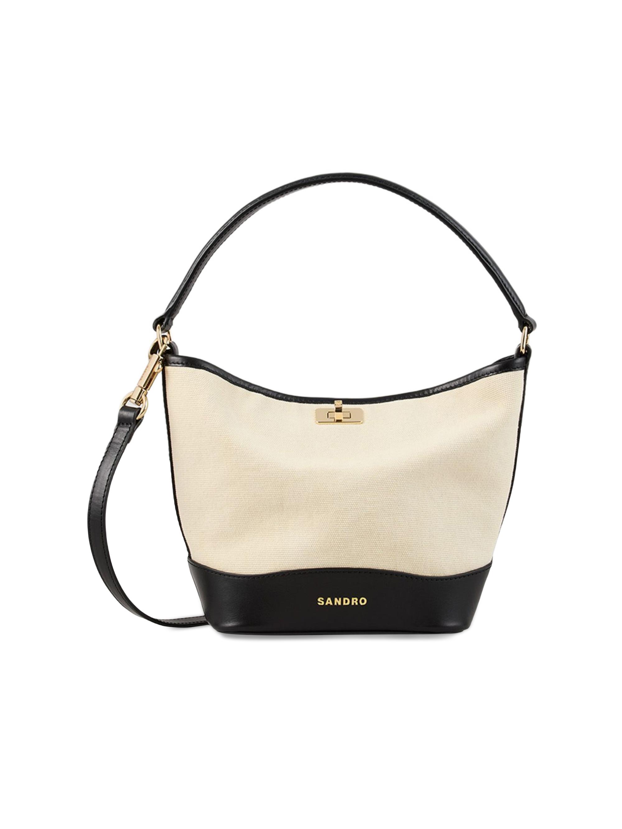 Sandro Women's Tangoso  Bucket Bag - Ecru Black