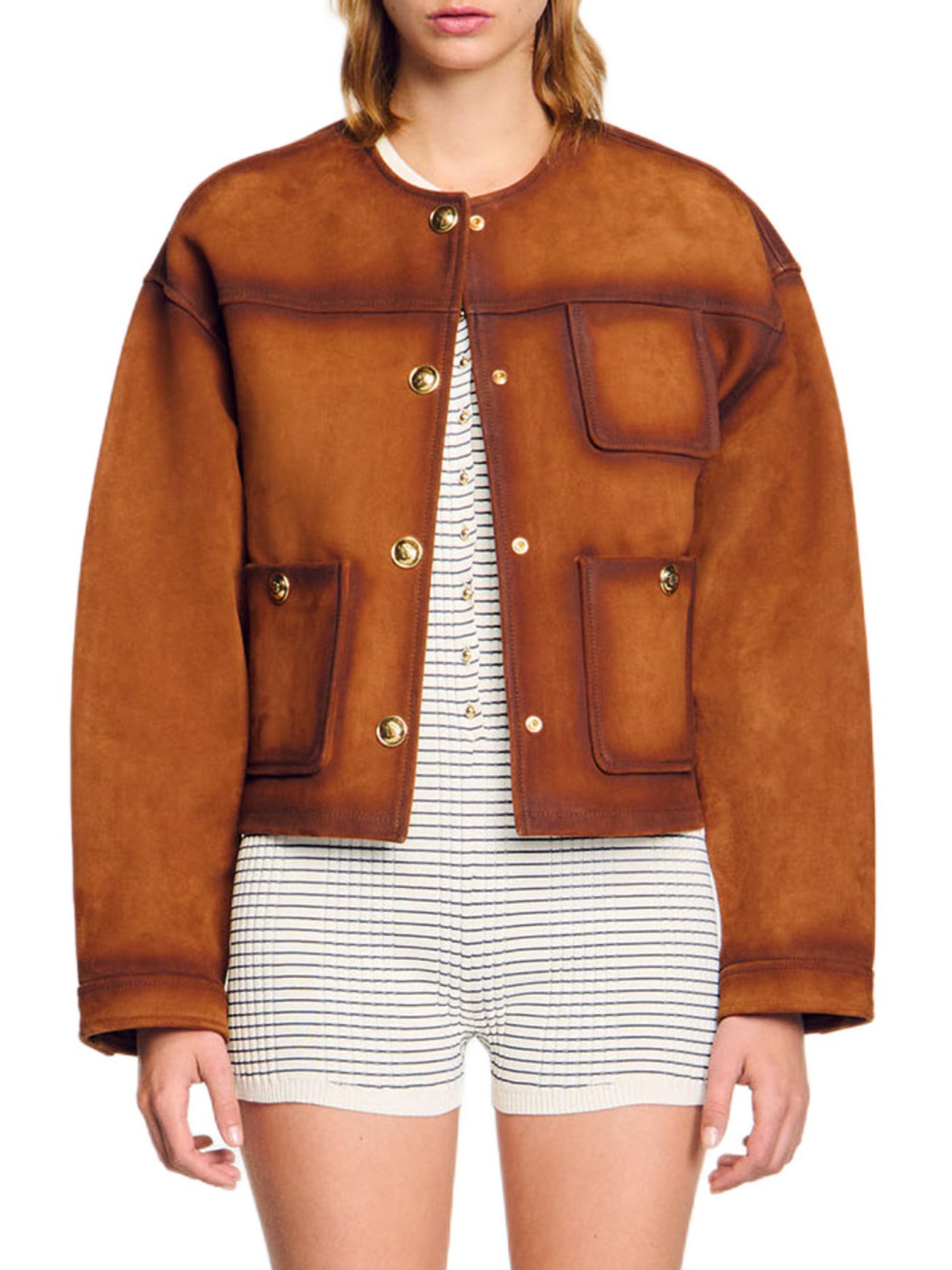 Sandro Suede Jacket | Saks Fifth Avenue