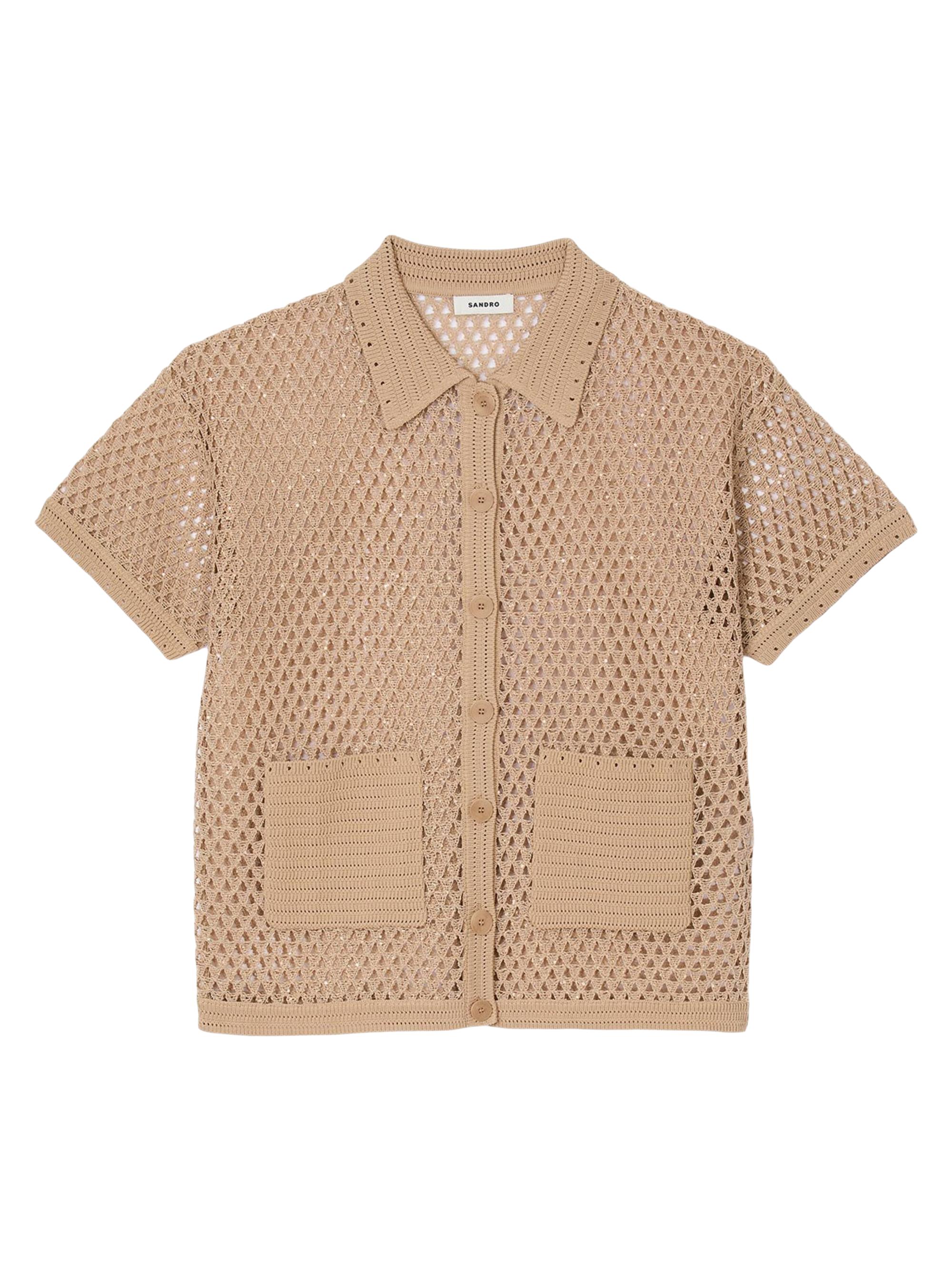 Sandro Women's Rhinestone Cardigan - Sand