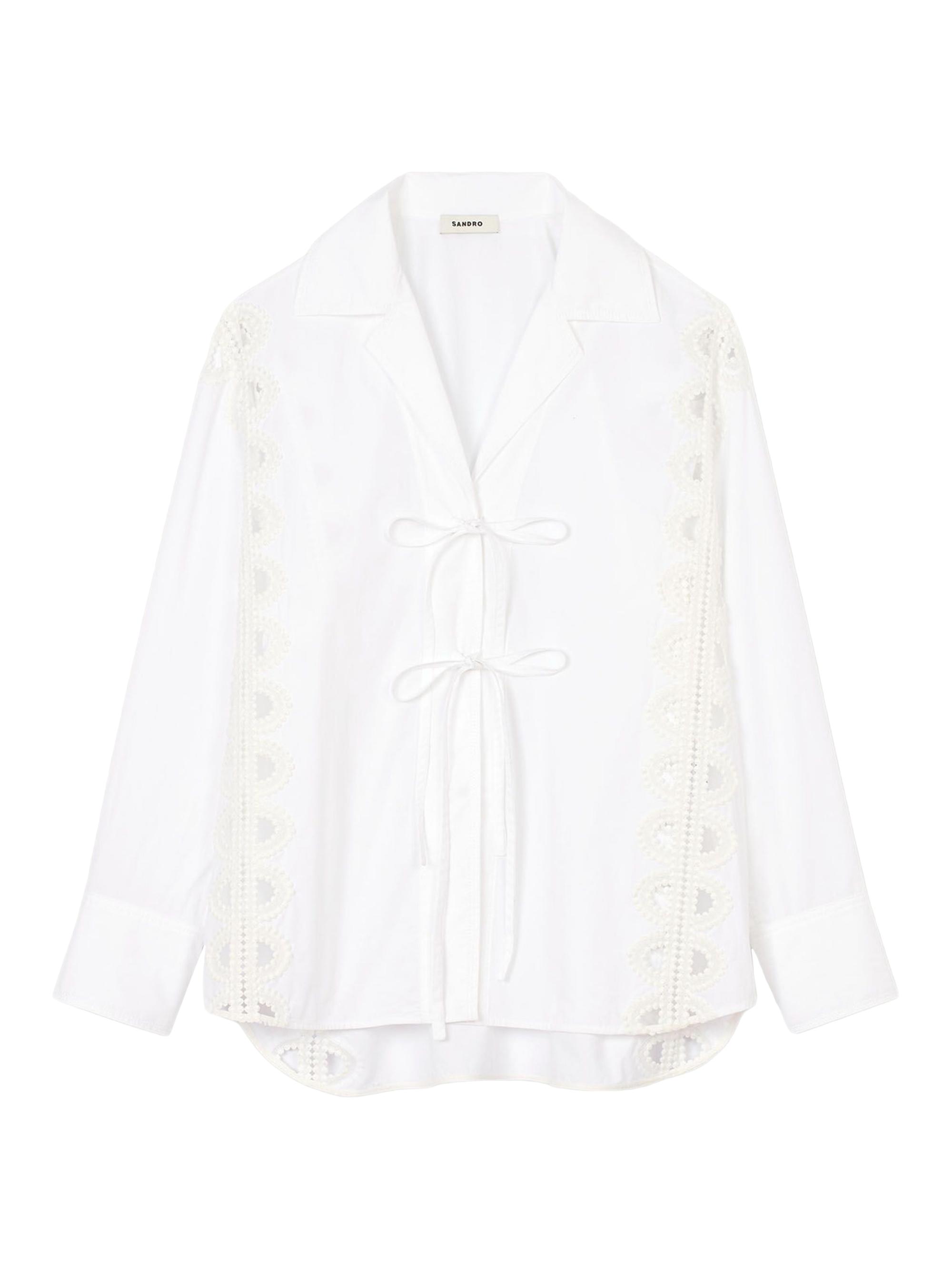 Sandro Women's Poplin Shirt - White