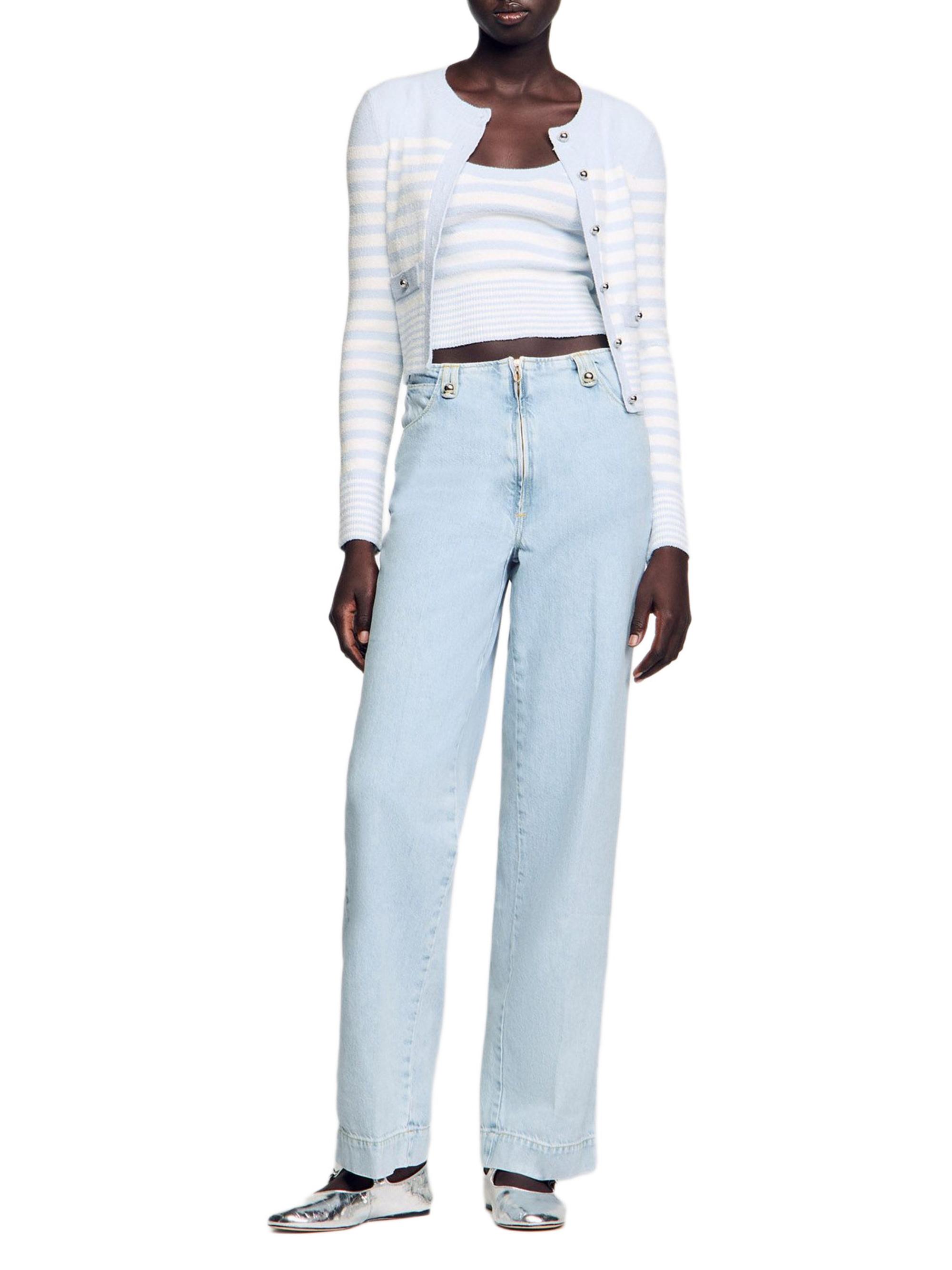 Sandro Faded Wide-Leg Jeans Saks Fifth Avenue