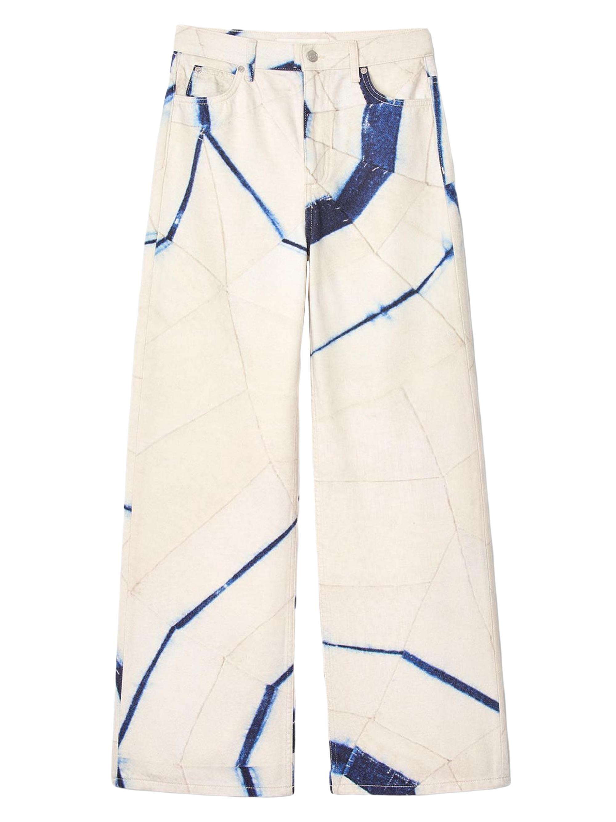 Sandro Women's Wide Leg Striped Jeans - Ecru