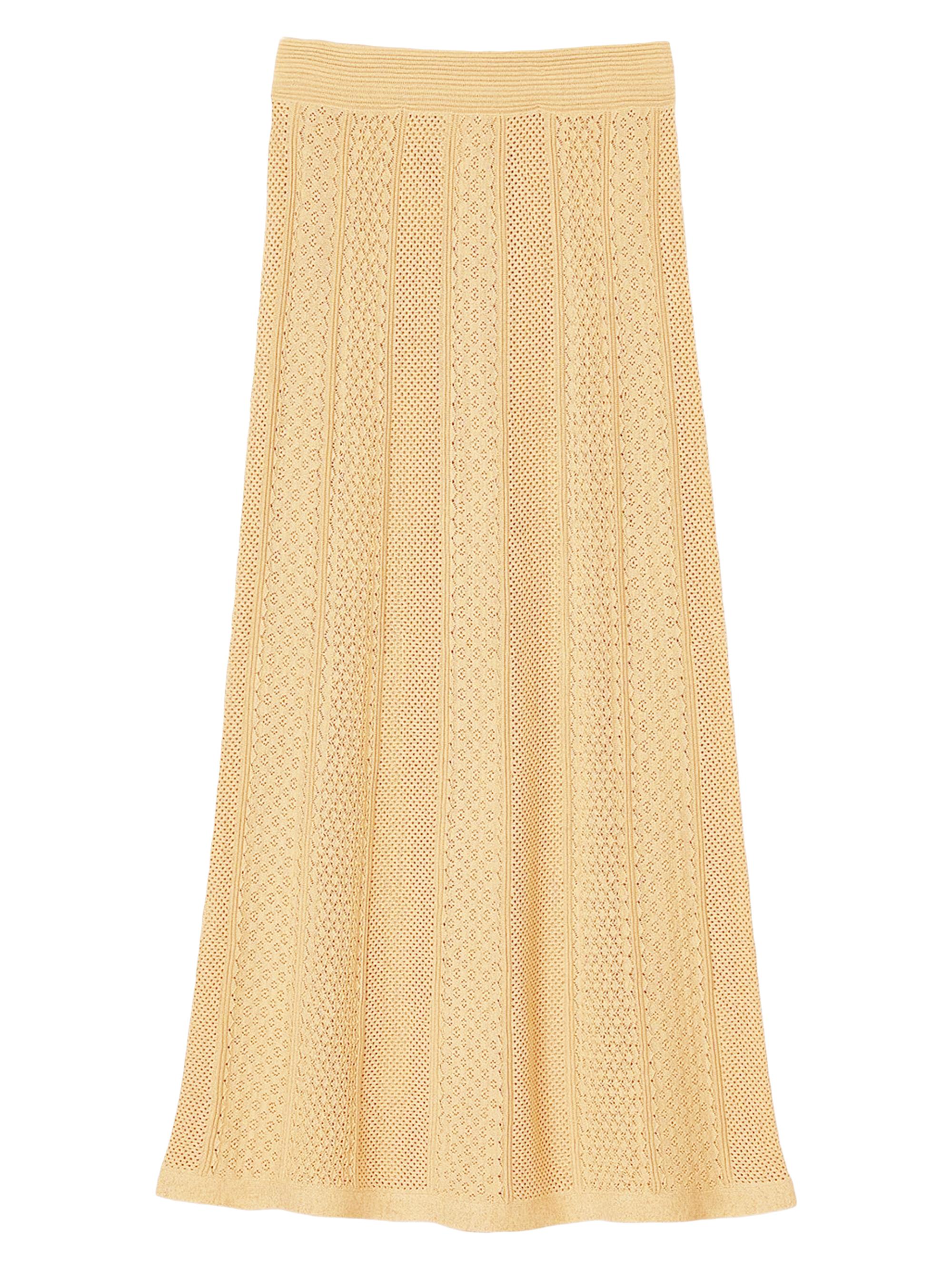 Sandro Women's Pointelle Knit Maxi Skirt - Gold