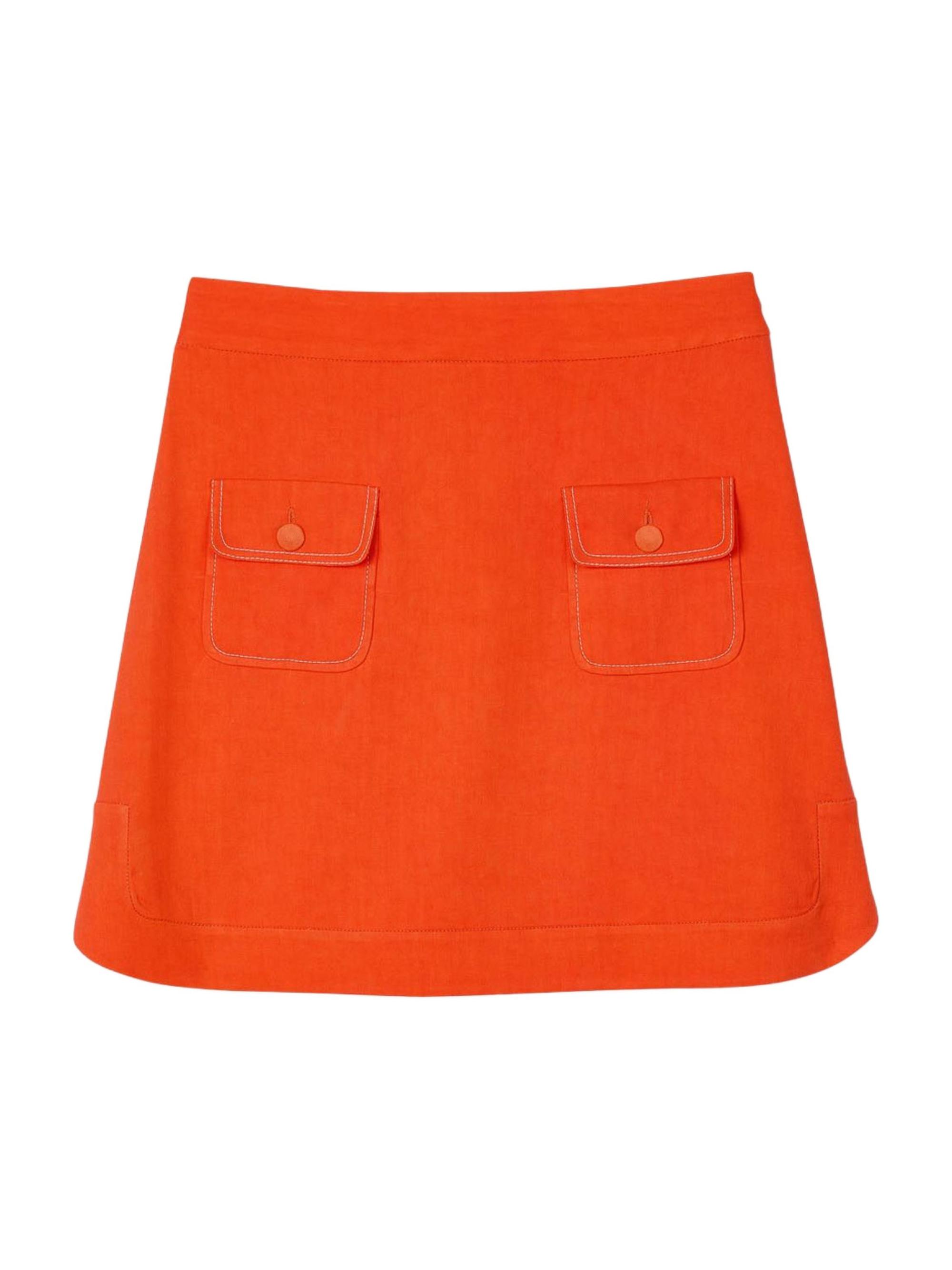 Sandro Women's Mini Skirt with Pockets - Orange