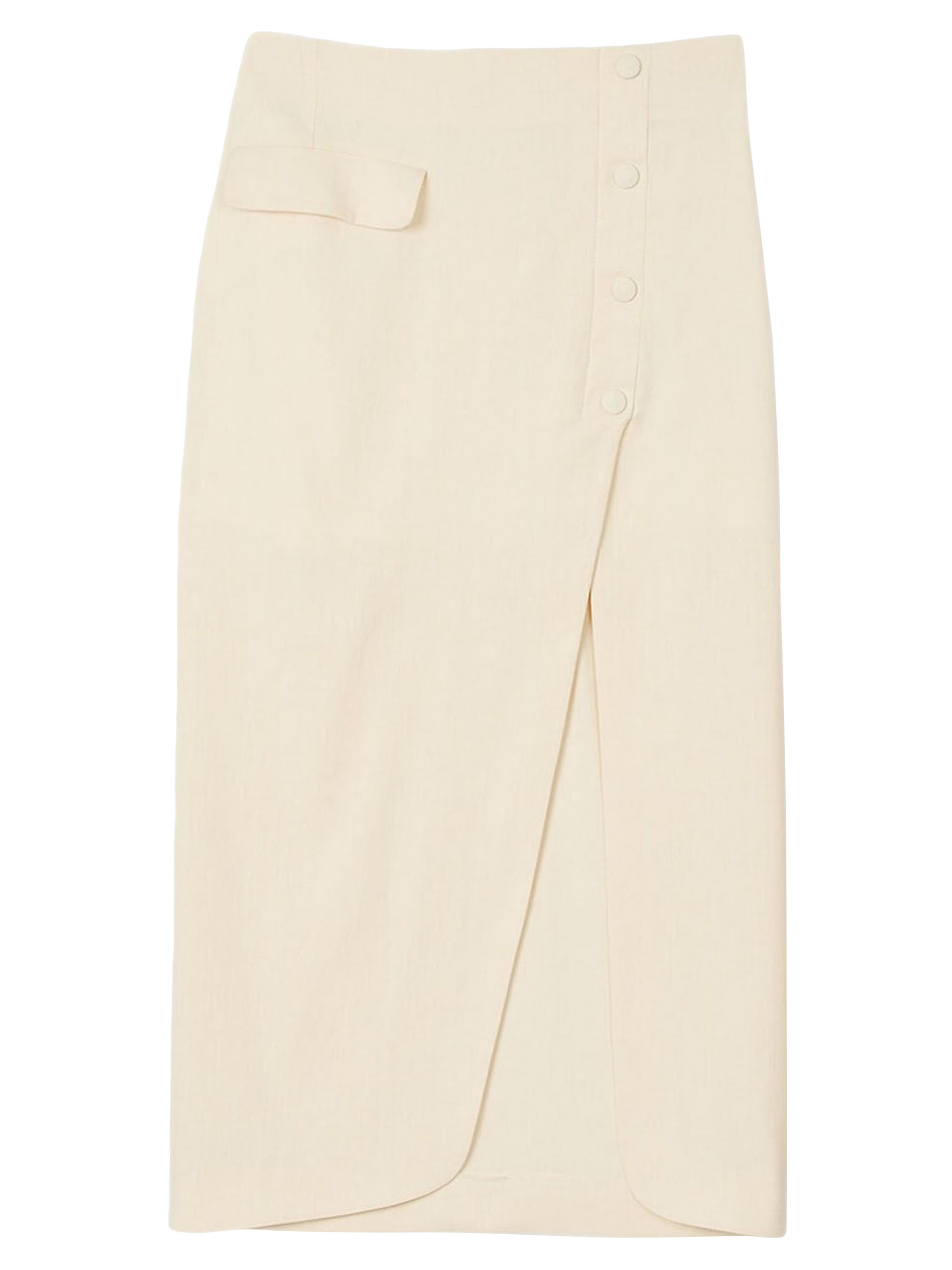 Sandro Women's Maxi Slit Skirt - Ecru