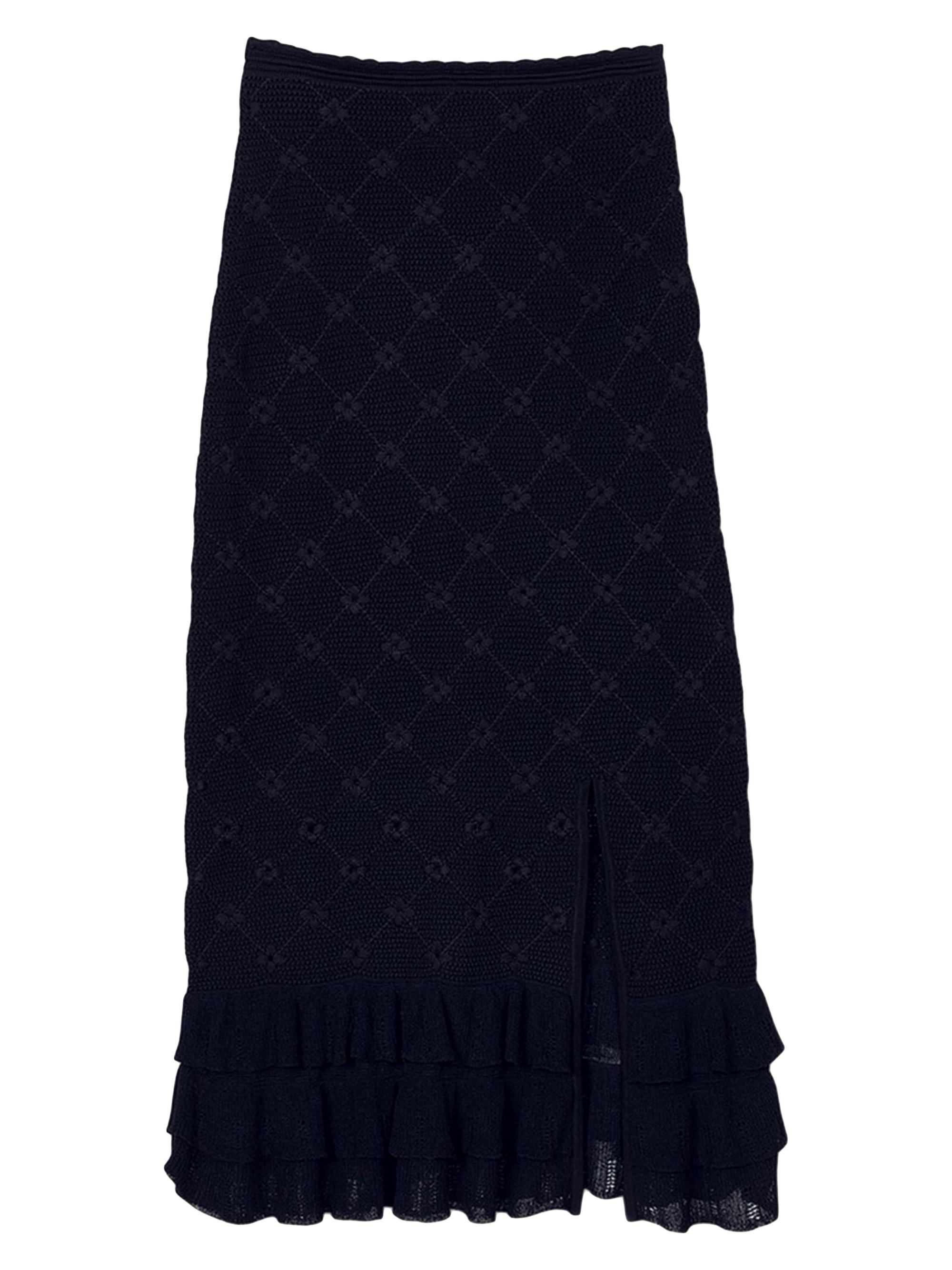 Sandro Women's Knit Midi Skirt - Black