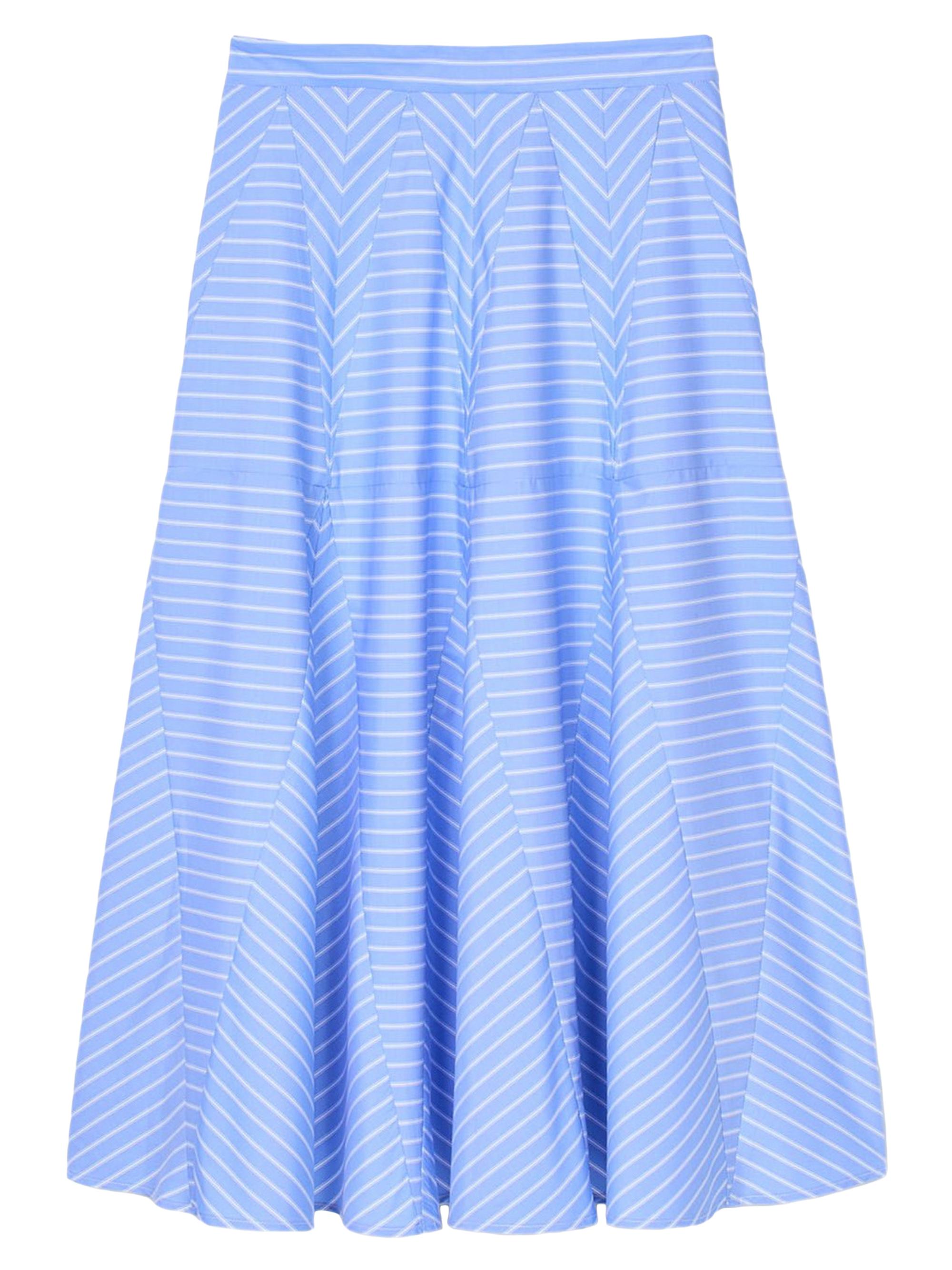 Sandro Women's Maxi Striped Skirt - Blue White