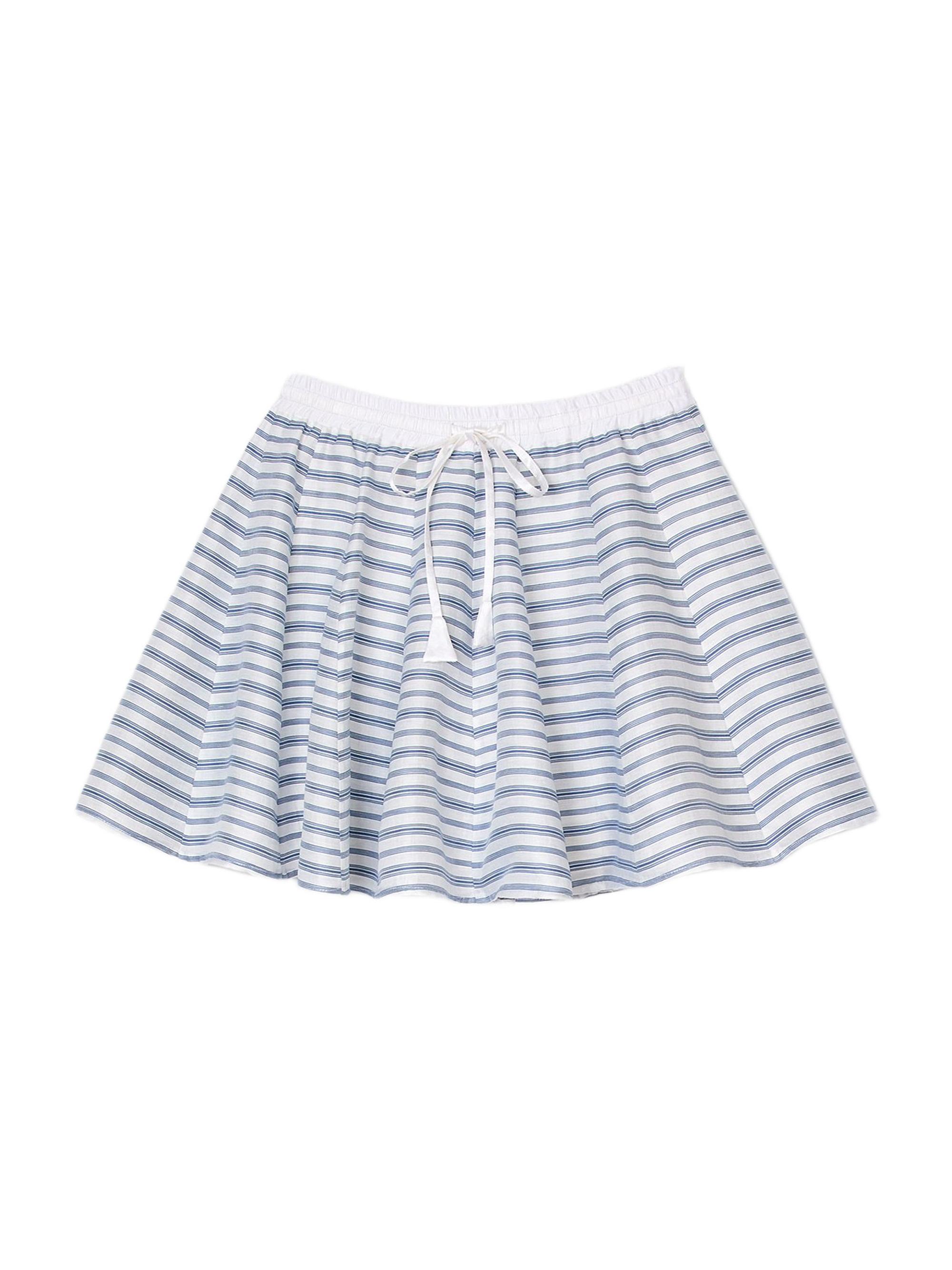Sandro Women's Spiral Print Skater Skirt - Blue White