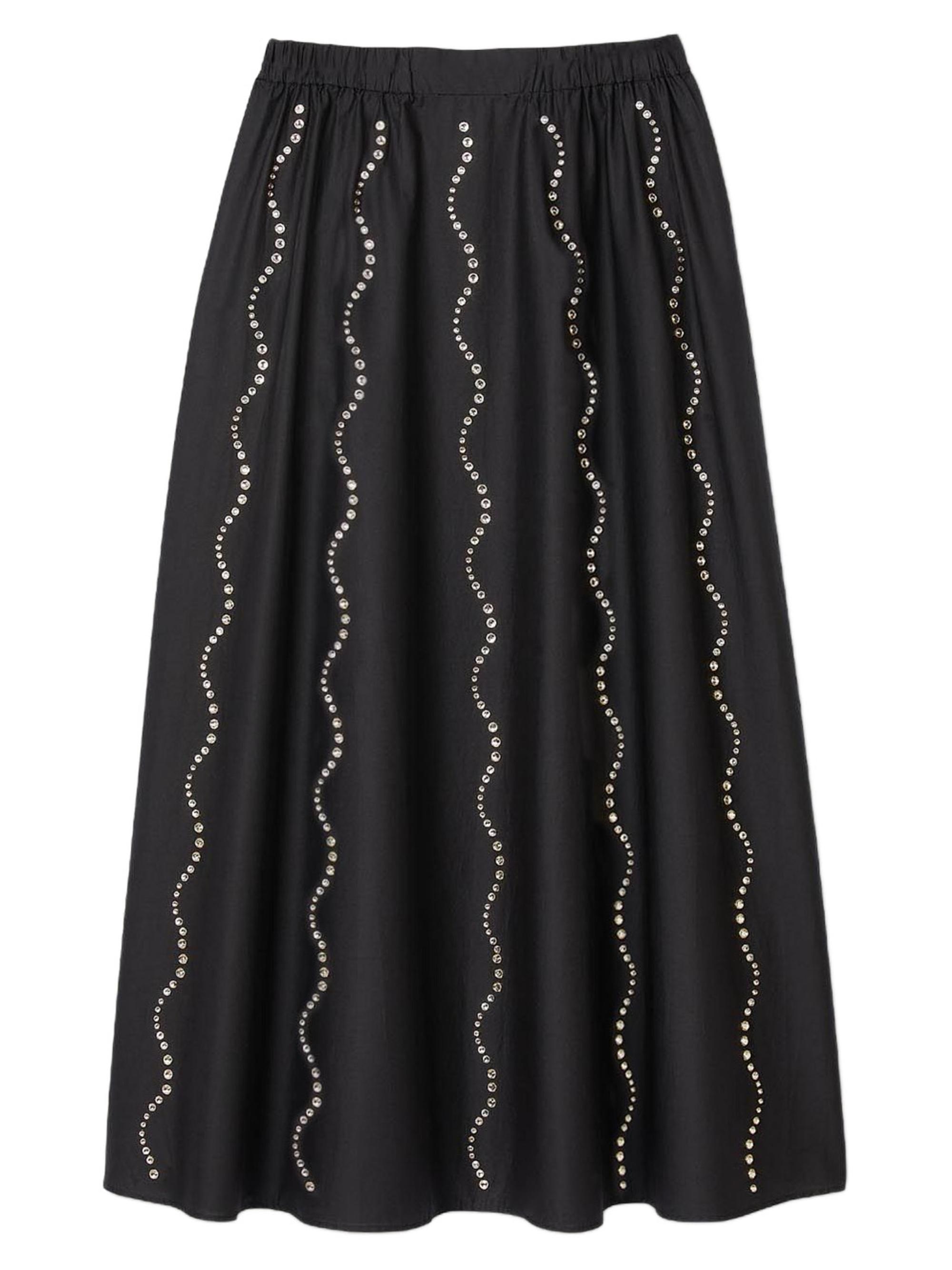 Sandro Women's Maxi Rhinestone Skirt - Black