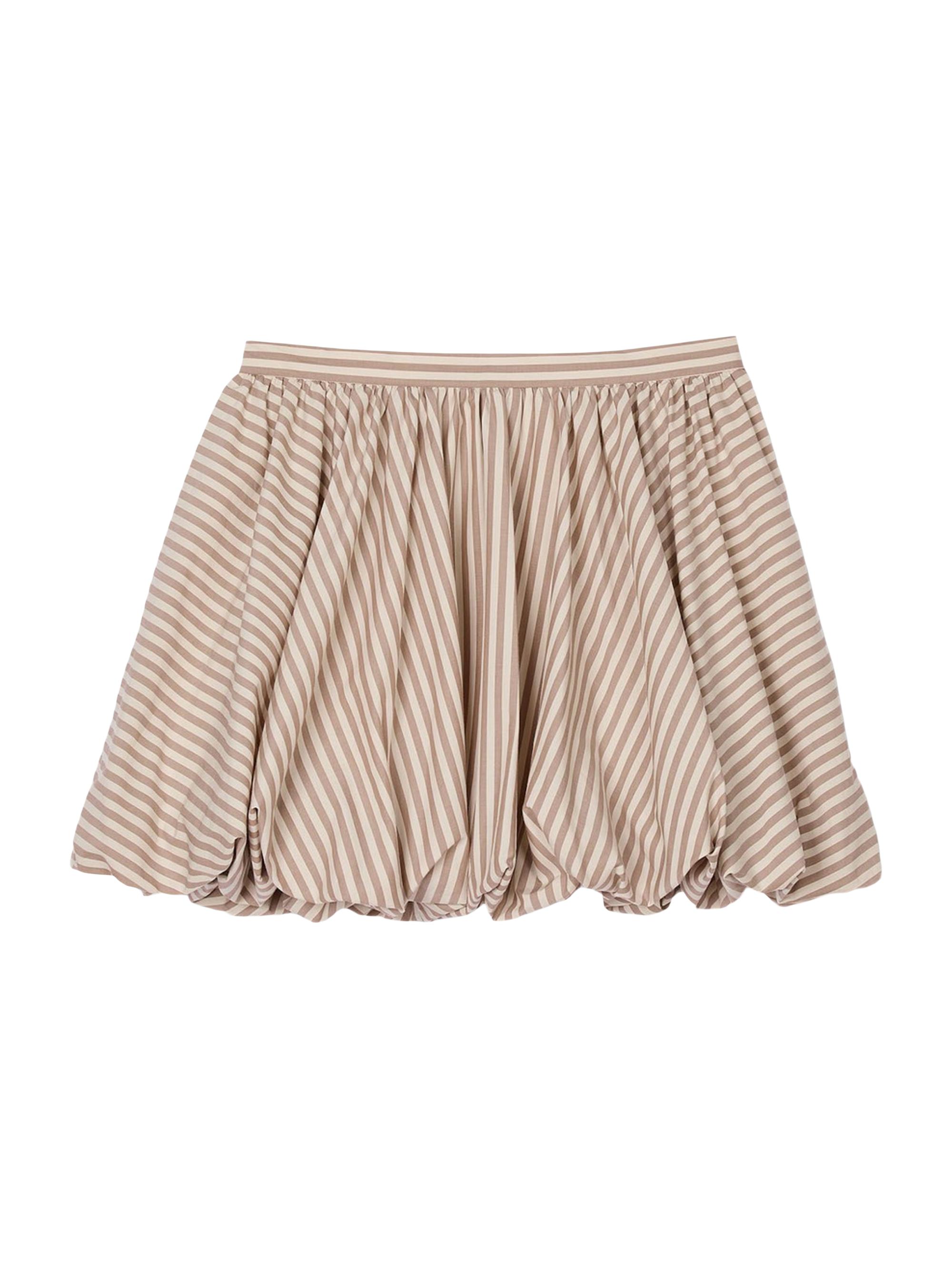 Sandro Women's Striped Bubble Skirt - Sand Camel