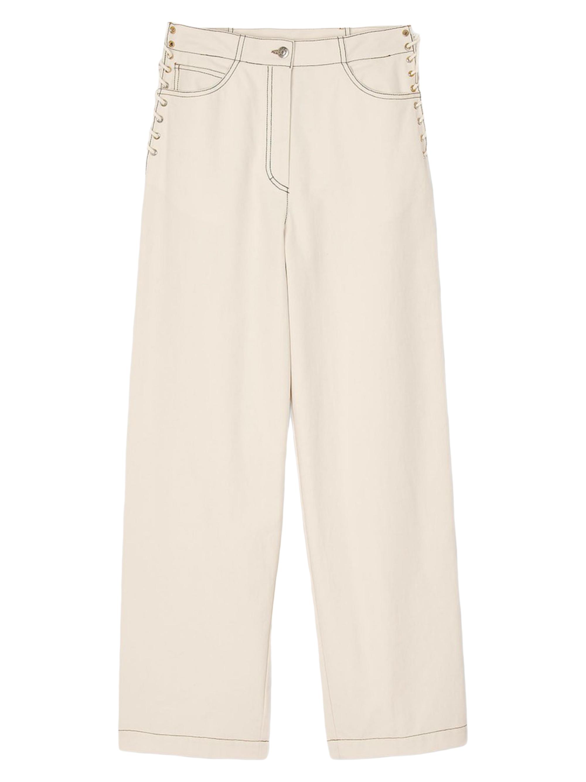 Sandro Women's Lace-Up Jeans - Sand