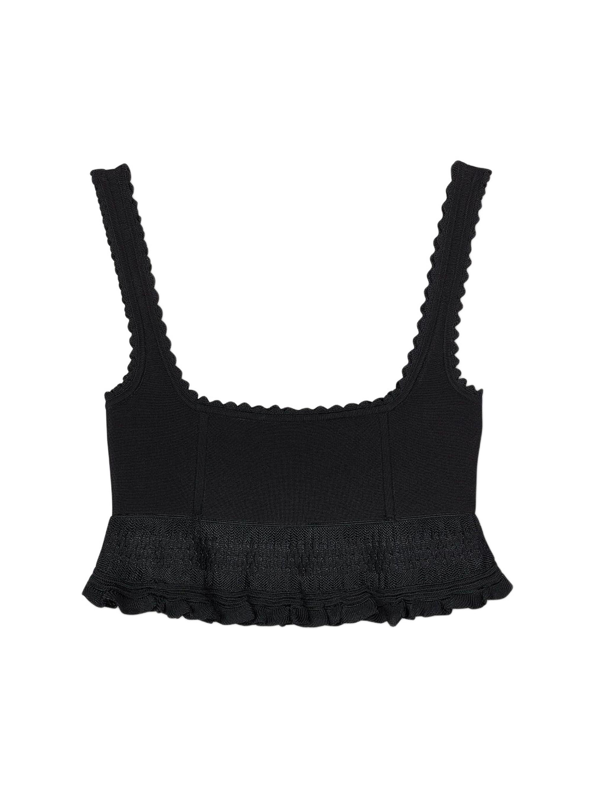 Sandro Women's Ruffled Top - Black