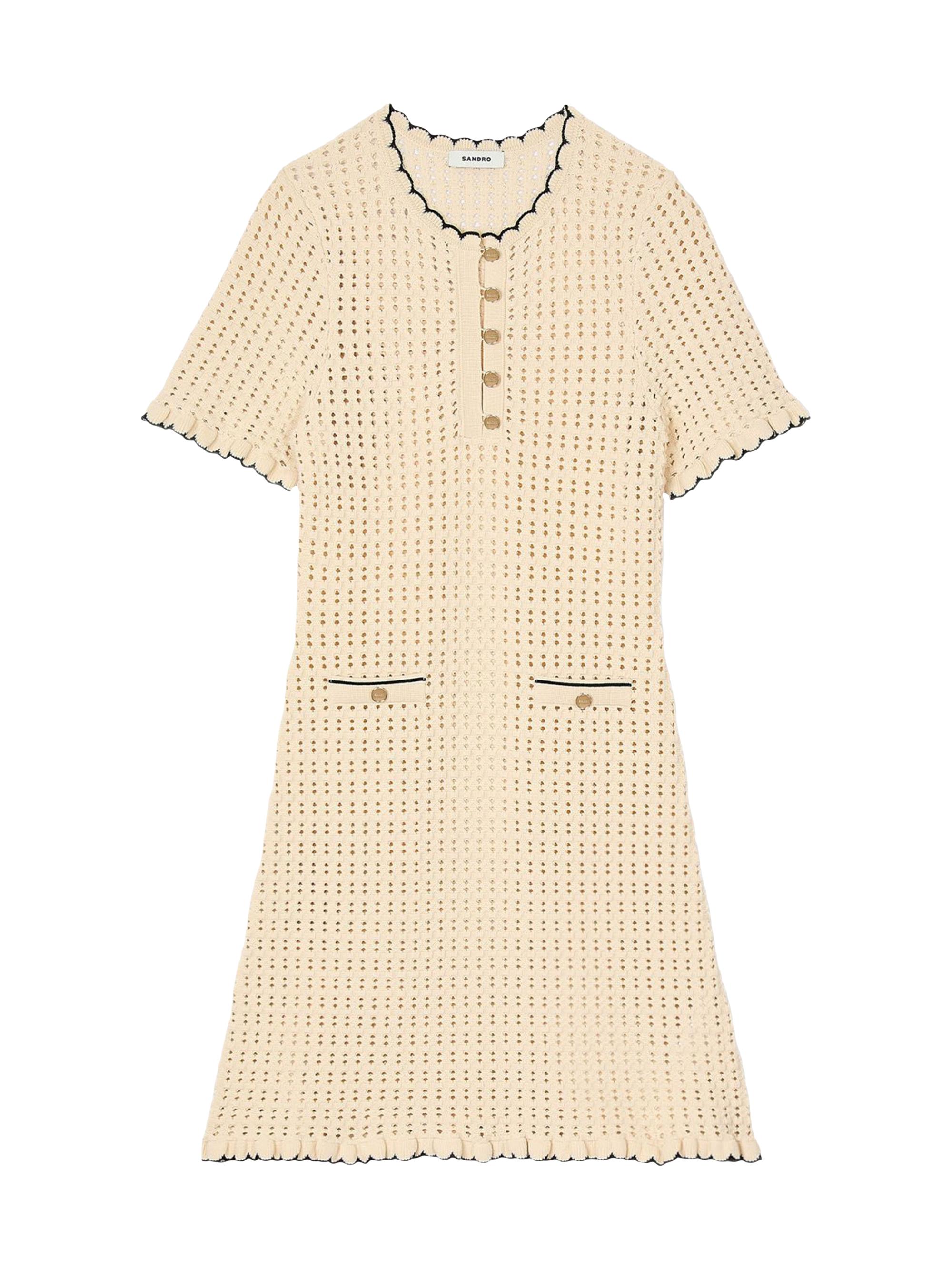 Sandro Women's Short Knit Dress - Vanilla