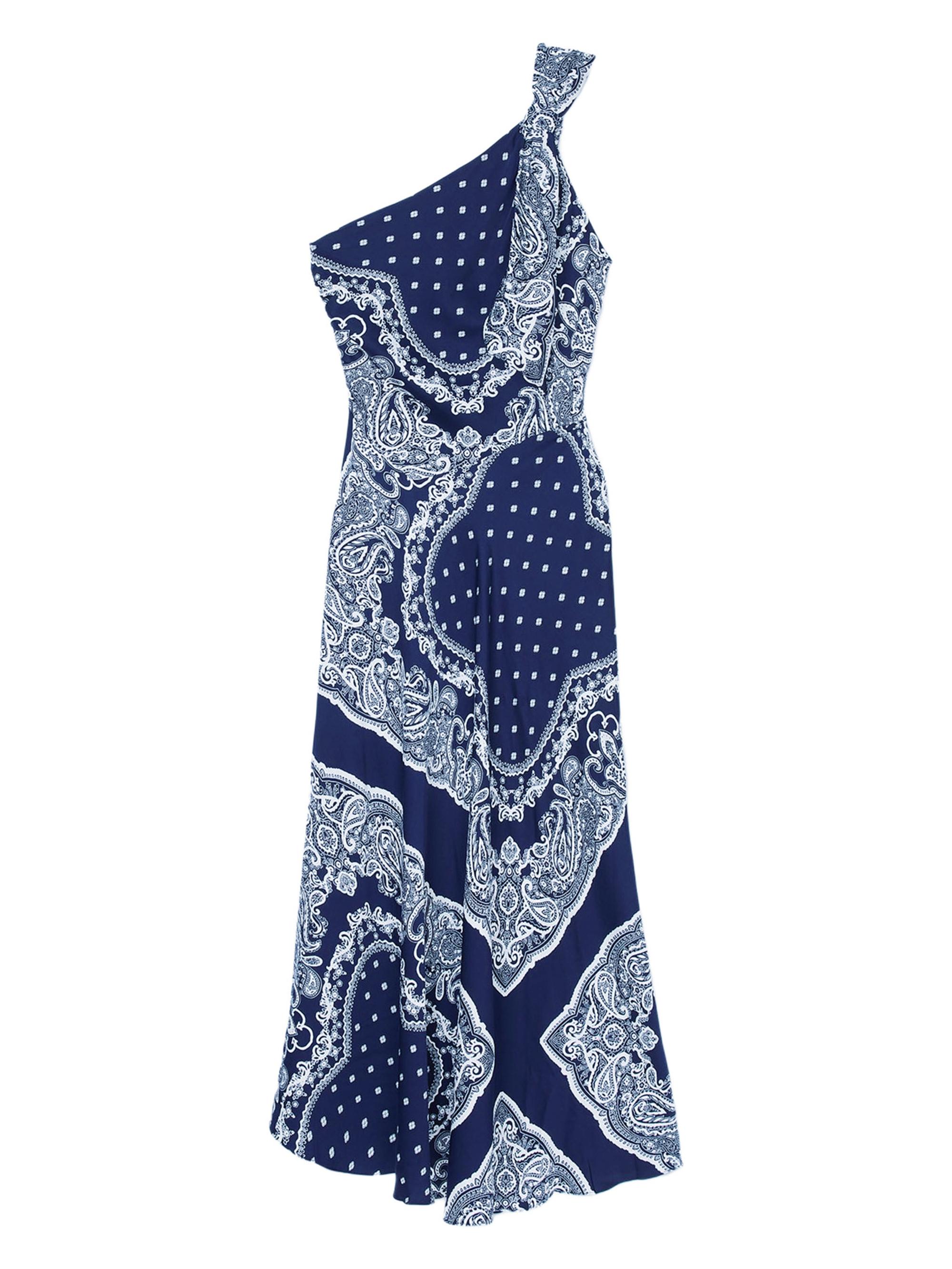 Sandro Women's Bandana-Print Maxi Dress - Blue White