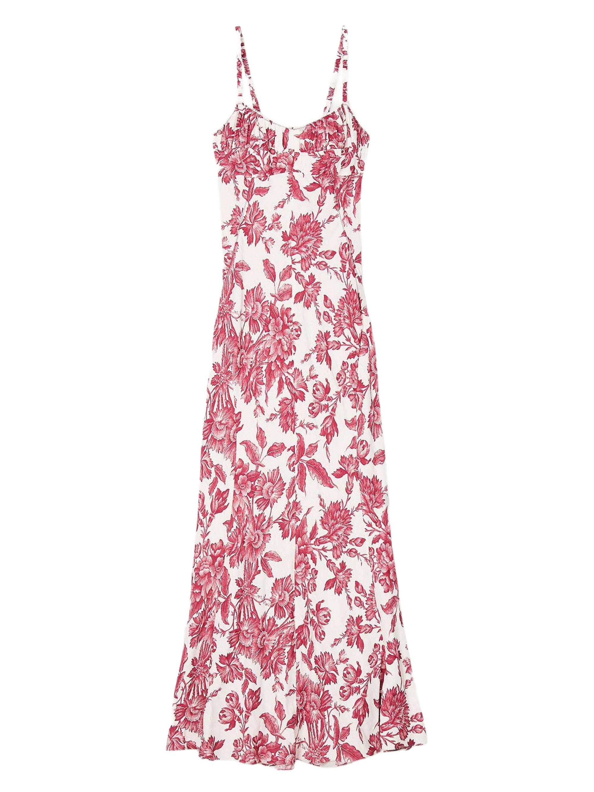 Sandro Women's Floral Print Maxi Dress - White Red