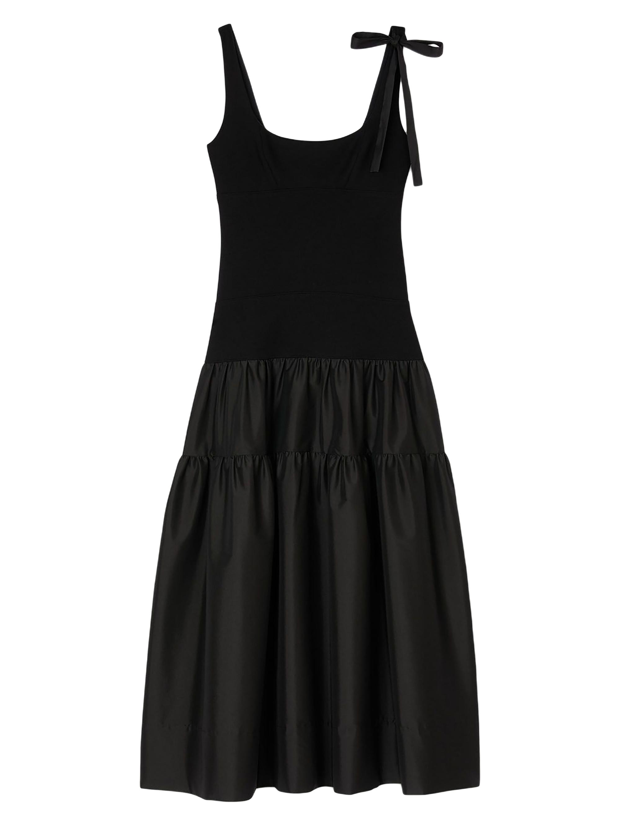 Sandro Women's Maxi Dual-Material Dress - Black