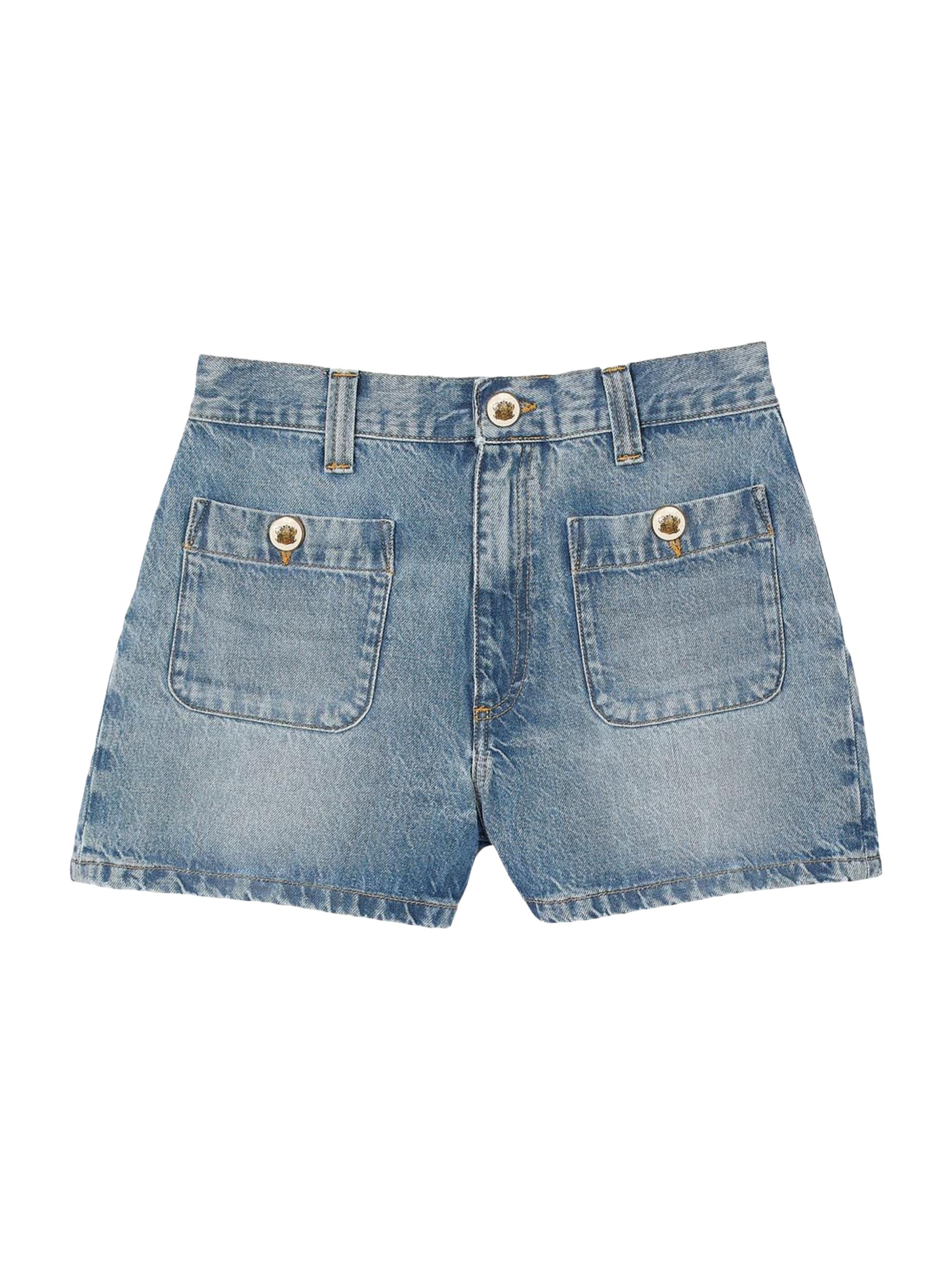 Sandro Women's Denim Shorts - Blue Jean