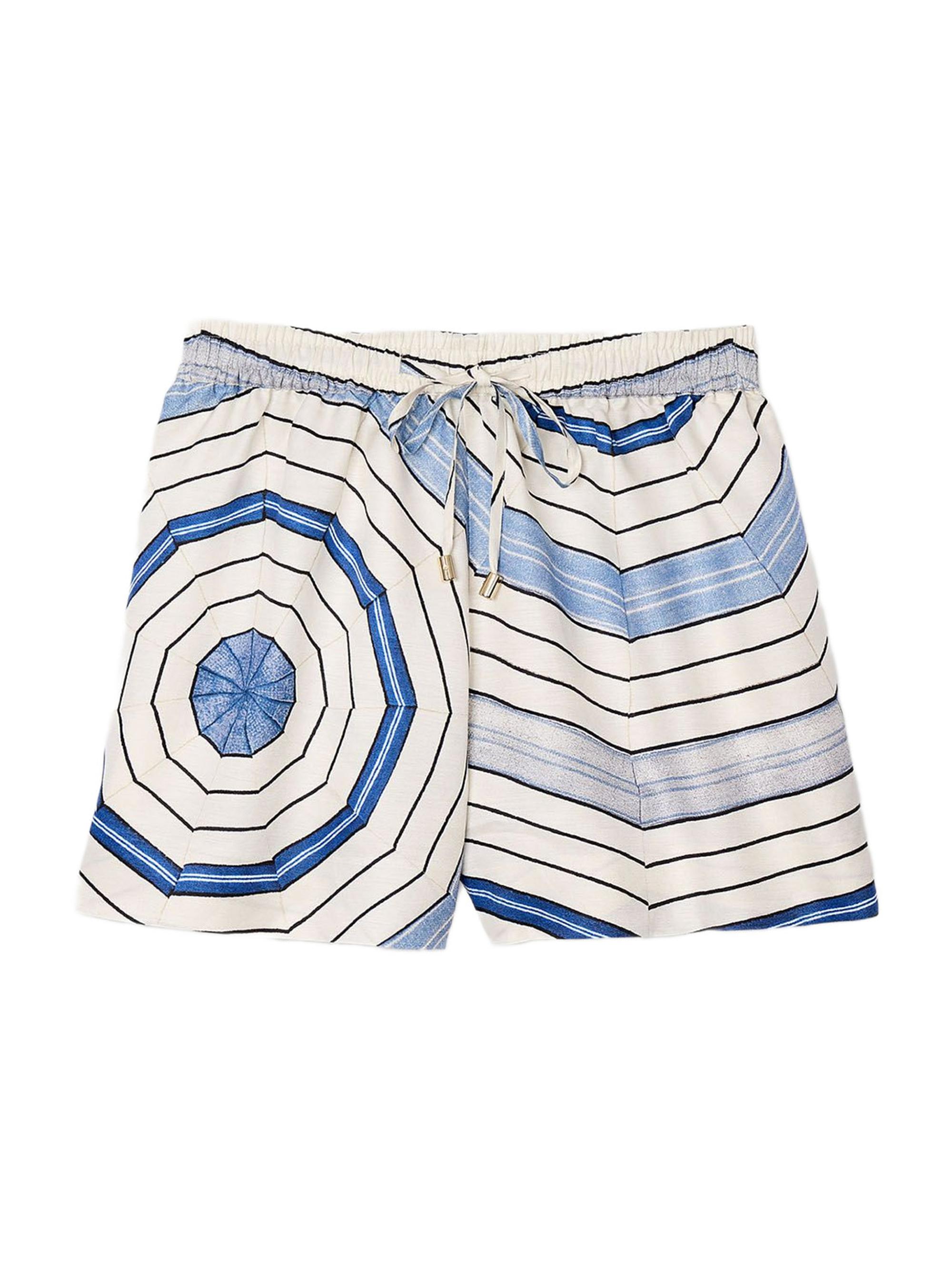 Sandro Women's Spiral-Motif Shorts - Sky Blue
