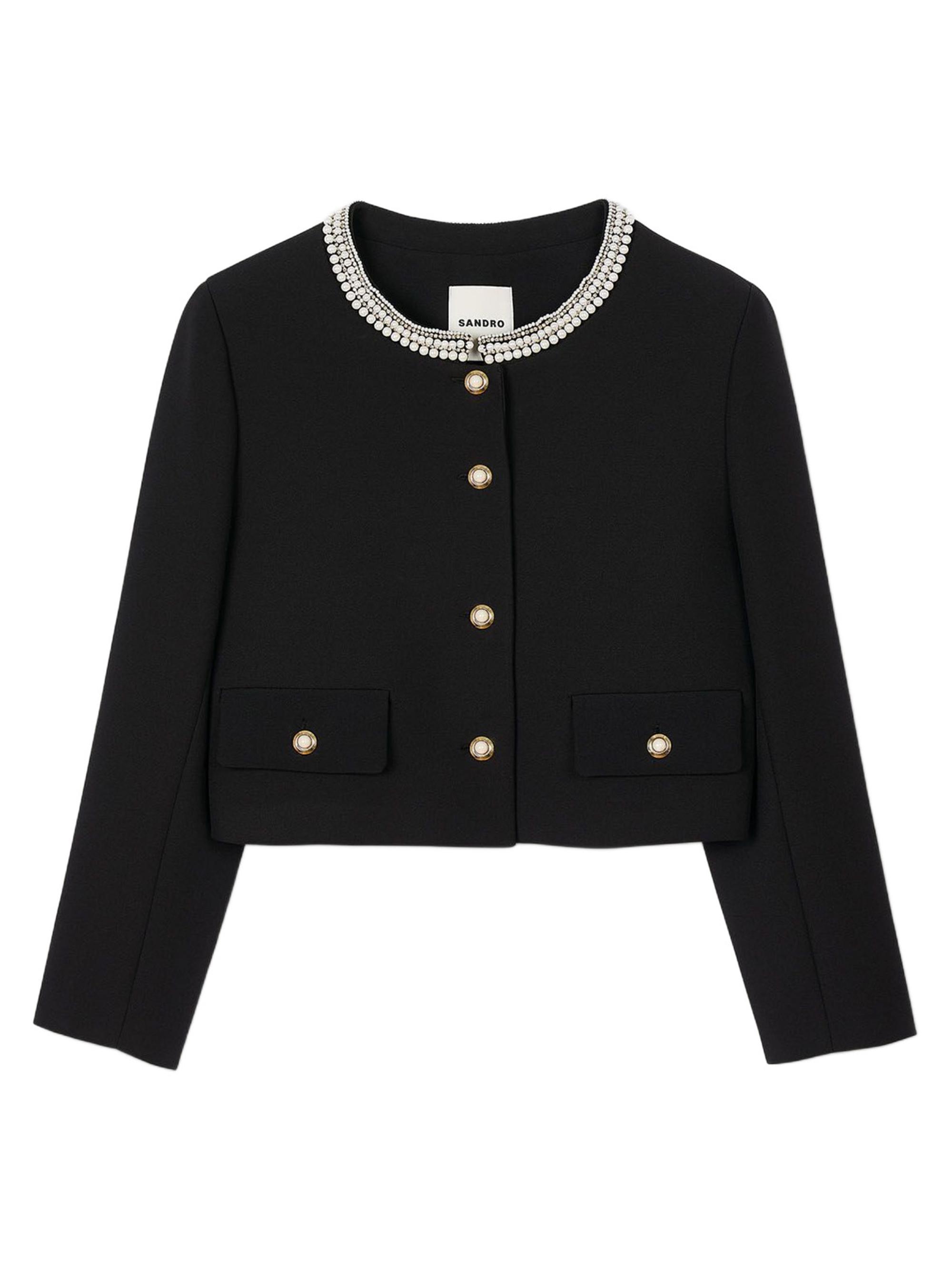 Embroidered Collar Zip Up Jacket コード刺繍 Embroidered Collar Zip Up Jacket コード刺繍 Embroidered Collar Zip