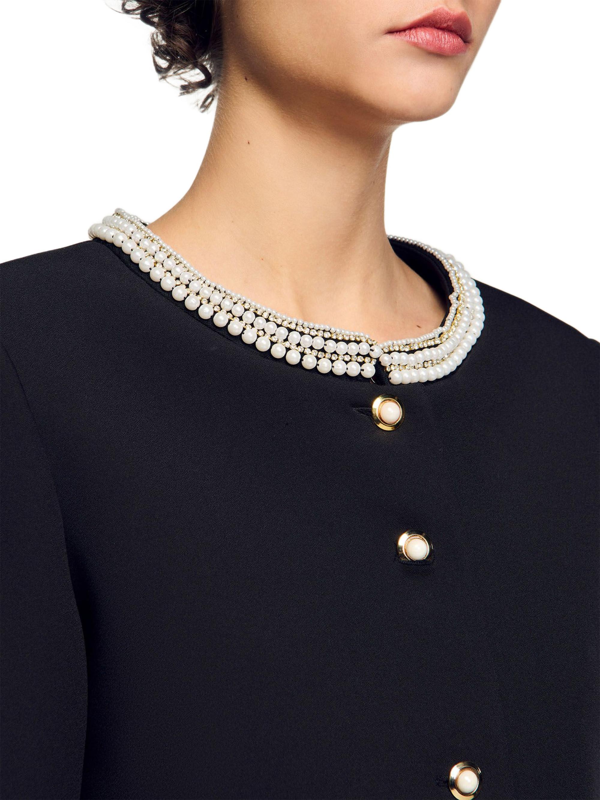 Embroidered Collar Zip Up Jacket コード刺繍 Embroidered Collar Zip Up Jacket コード刺繍 mame - mame