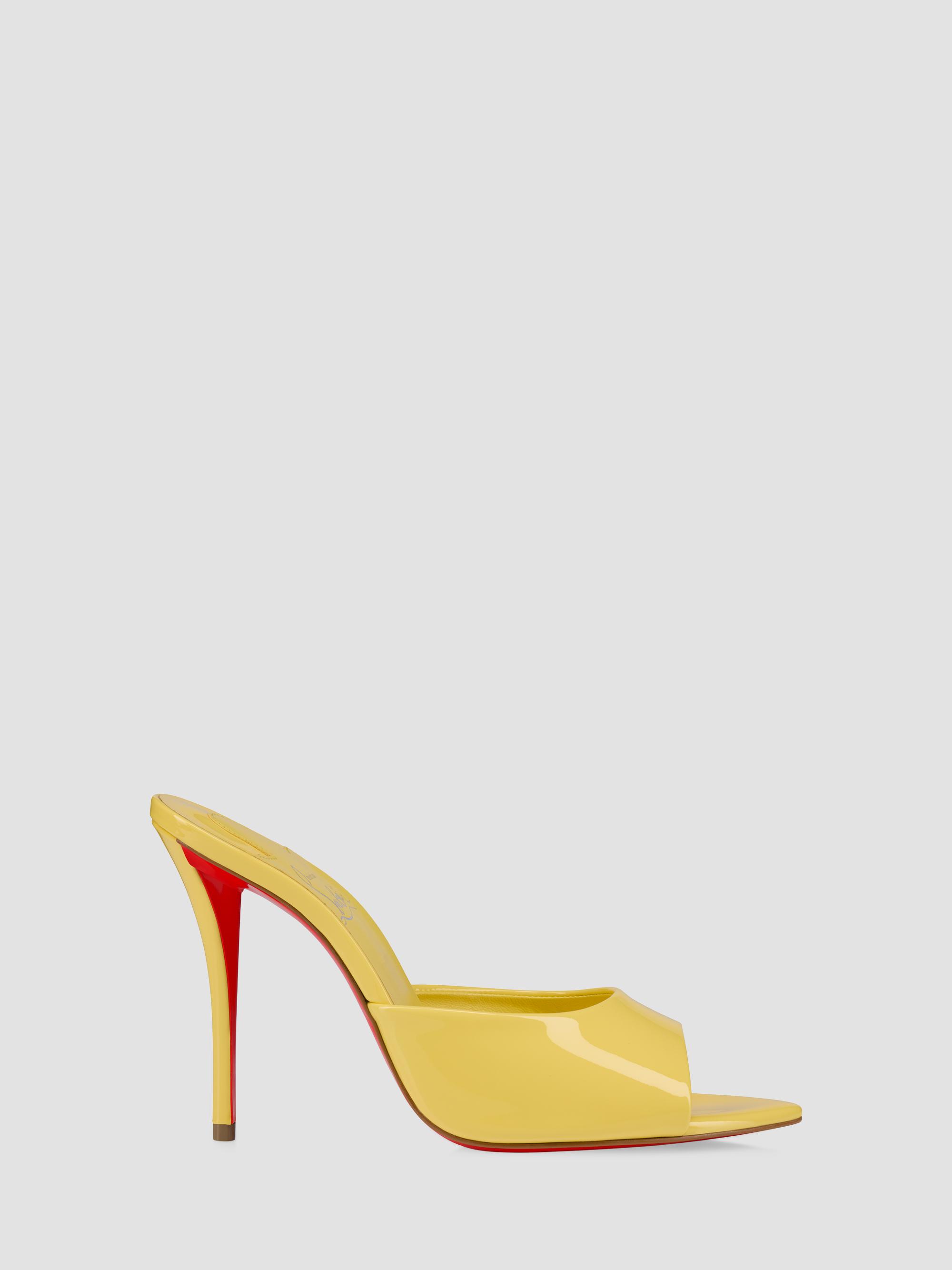 Christian Louboutin Miss Z 100MM Patent Leather Mule Sandals