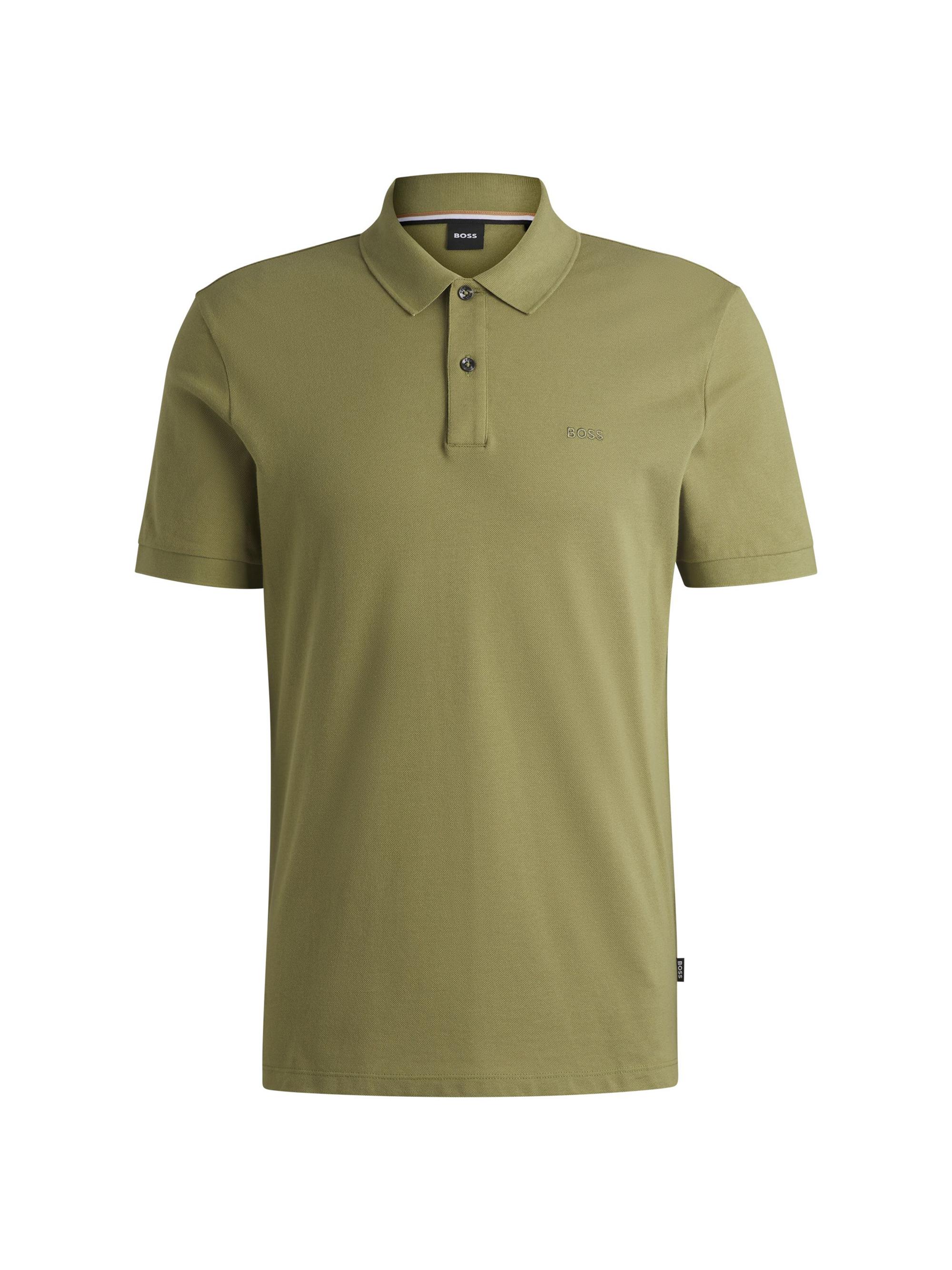 BOSS Men's Pallas Regular-Fit Polo Shirt in Cotton - Medium Green
