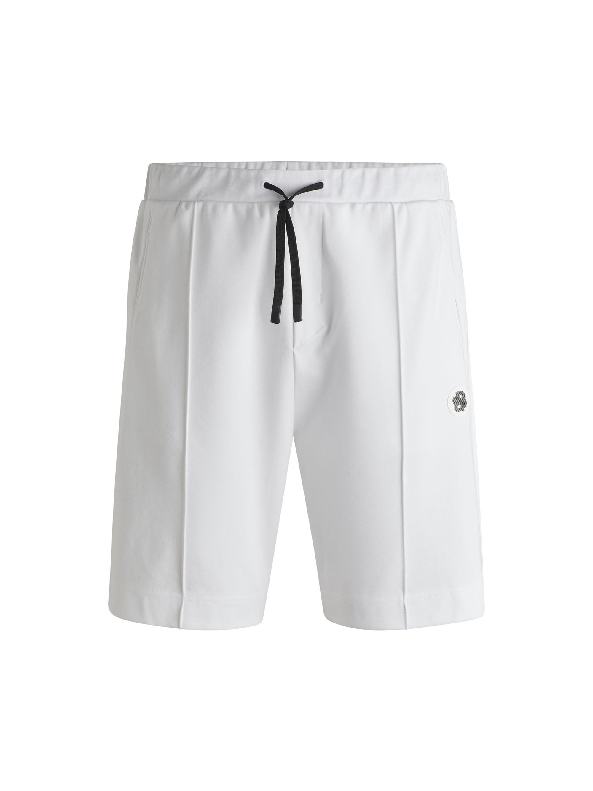 BOSS Men's Shorts with Double B Monogram - White