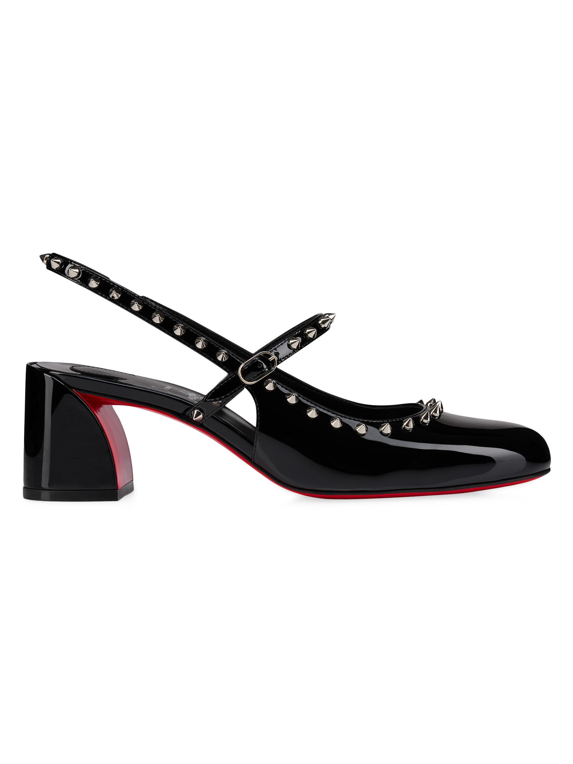 Christian Louboutin Women's Janispikes 55MM Mary Janes - Black