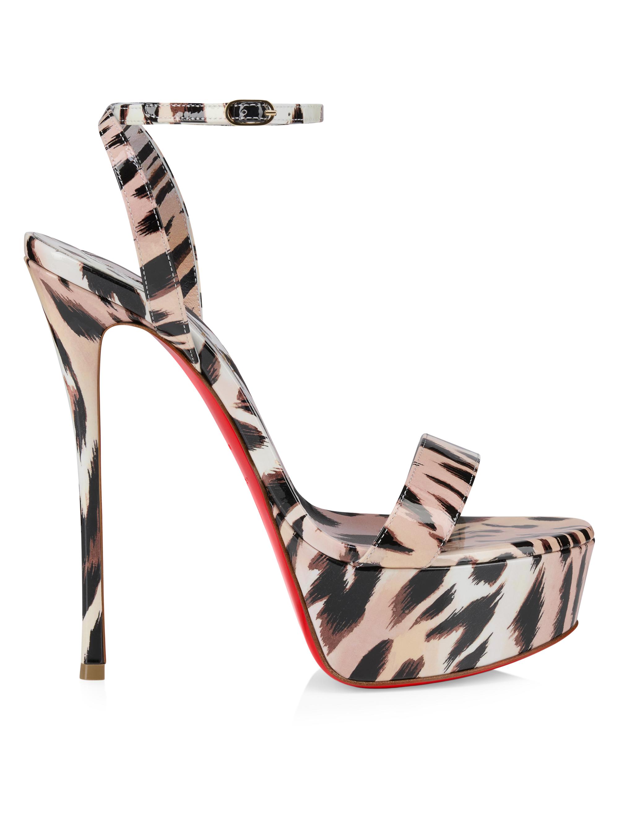 Christian Louboutin Women's Loubi Queen Alta 150MM Patent Leather Sandals