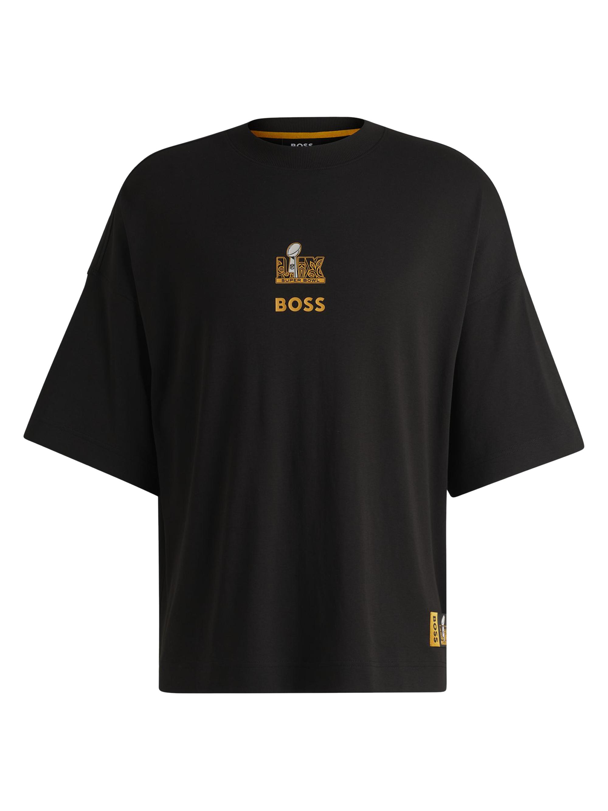 BOSS Men's Boss x NFL Cotton T-Shirt with Gold-Tone Embroidery - Gold