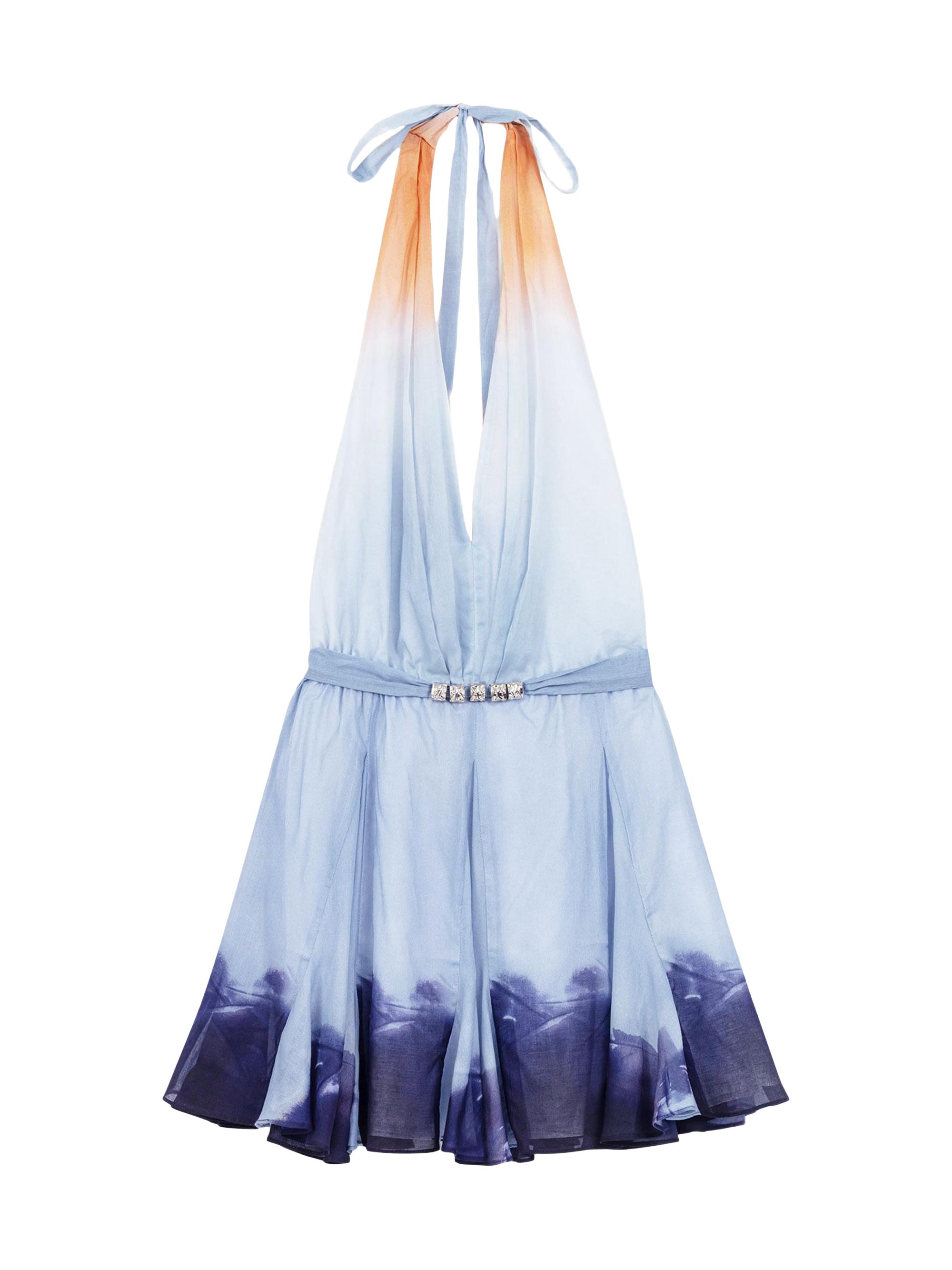 Maje Women's Mini Tie-Dye Dress - Blue Tie And Dye Print