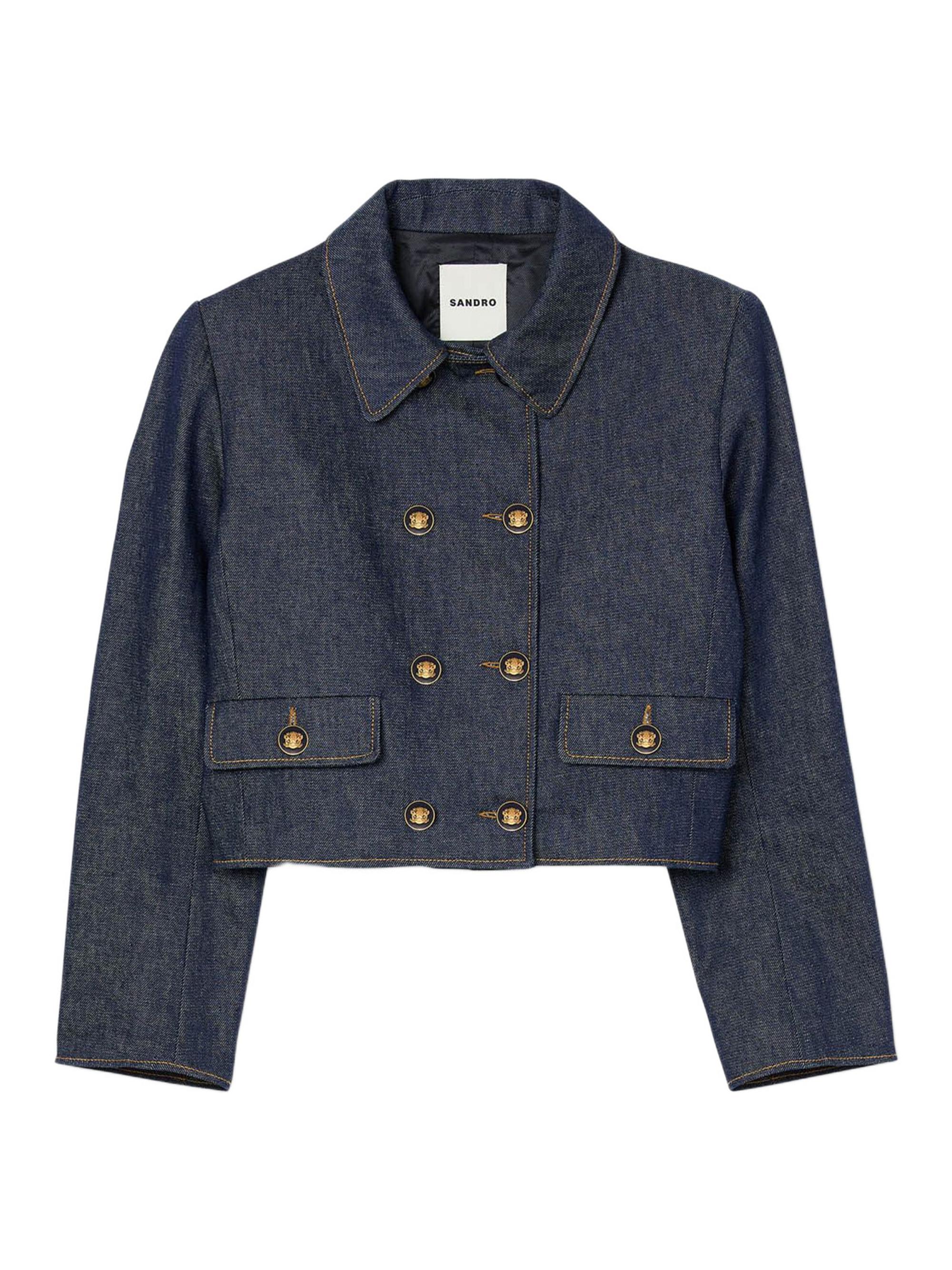 Sandro Cropped Tweed Jacket | Saks Fifth Avenue