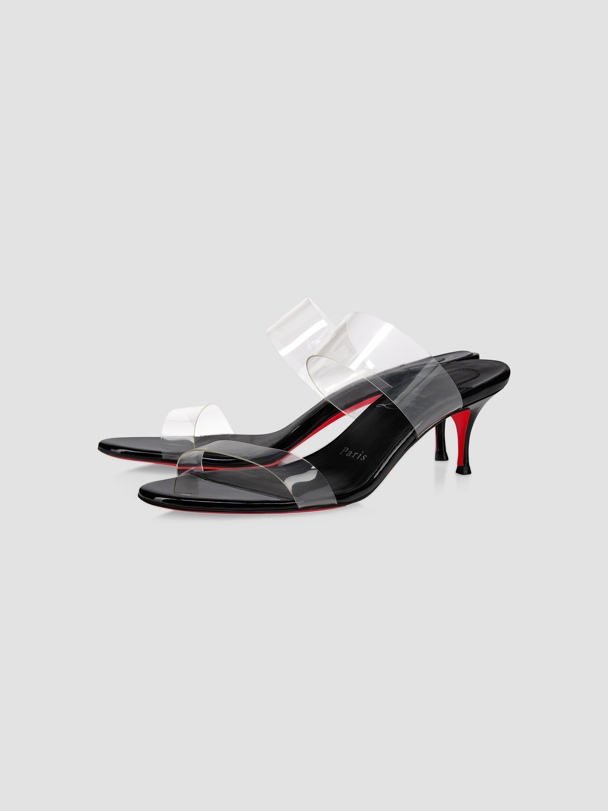 Christian Louboutin Just Nothing 55MM Leather Sandal Heels | Saks