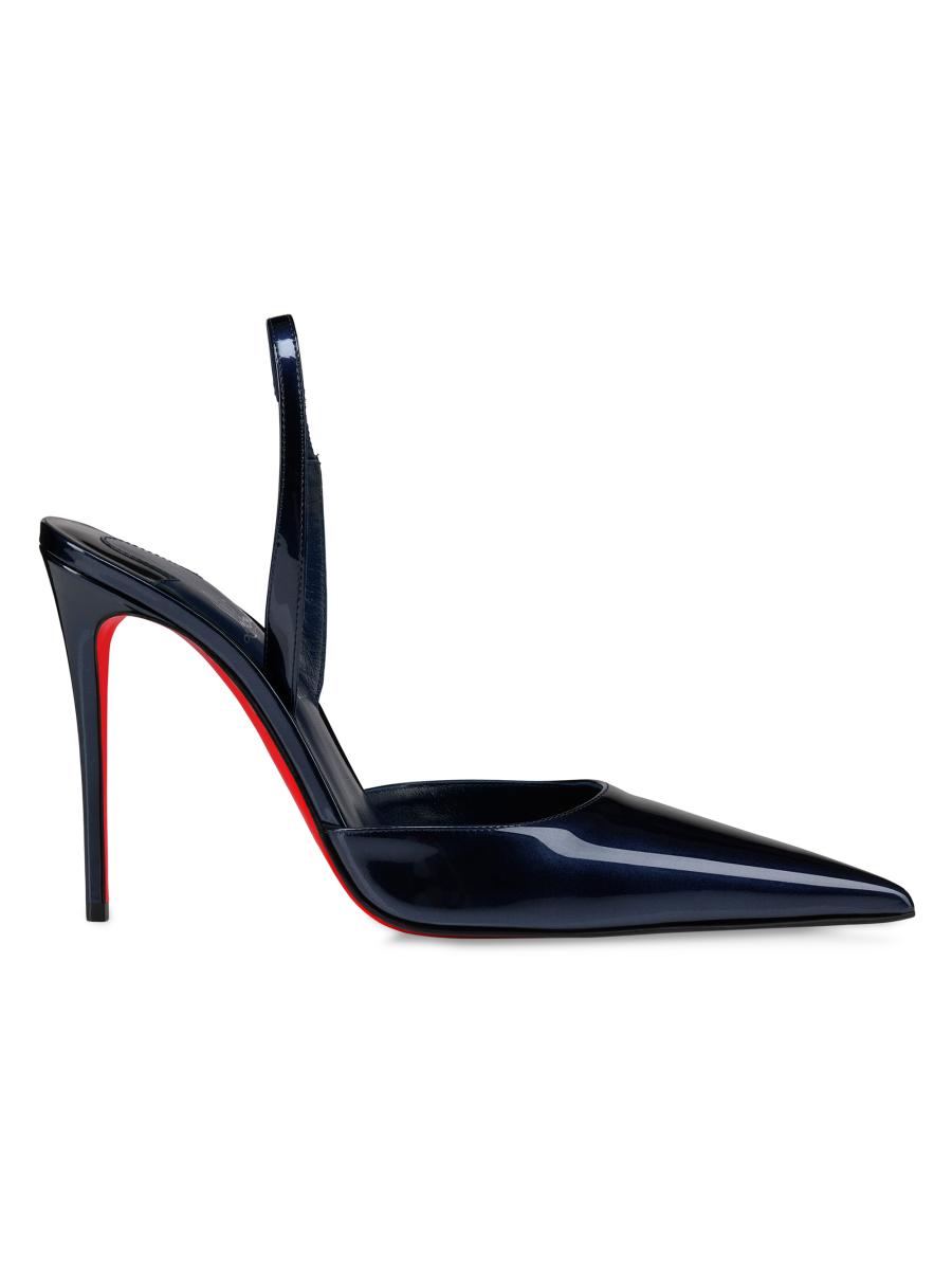 【関税&送料込】Christian Louboutin Kate Patent Leather Pump Sporty Kate Sling - 55 mm Slingback pumps - Vog patent