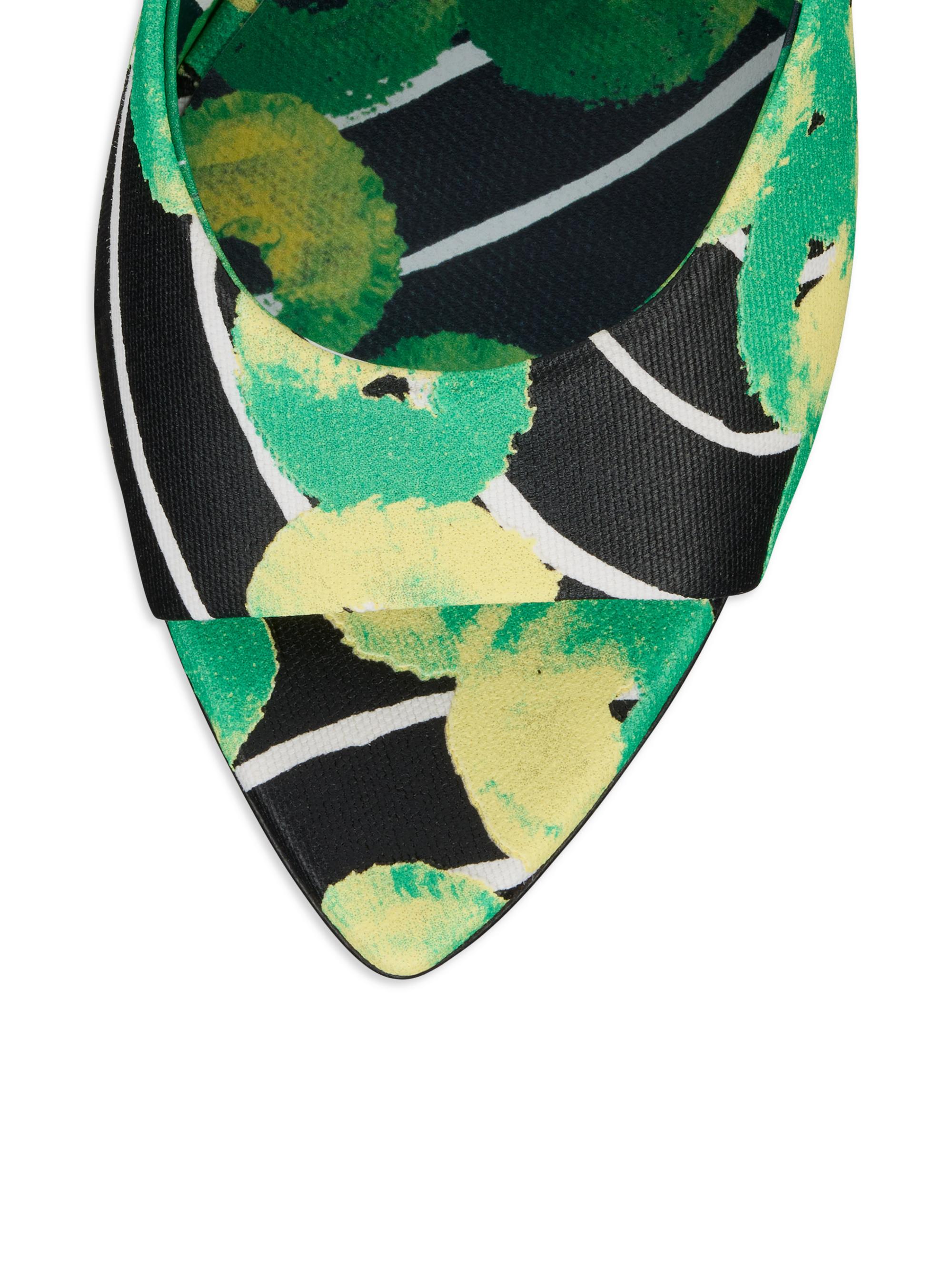 Christian Louboutin Miss Z 80MM Canvas Mule Sandals | Saks Fifth