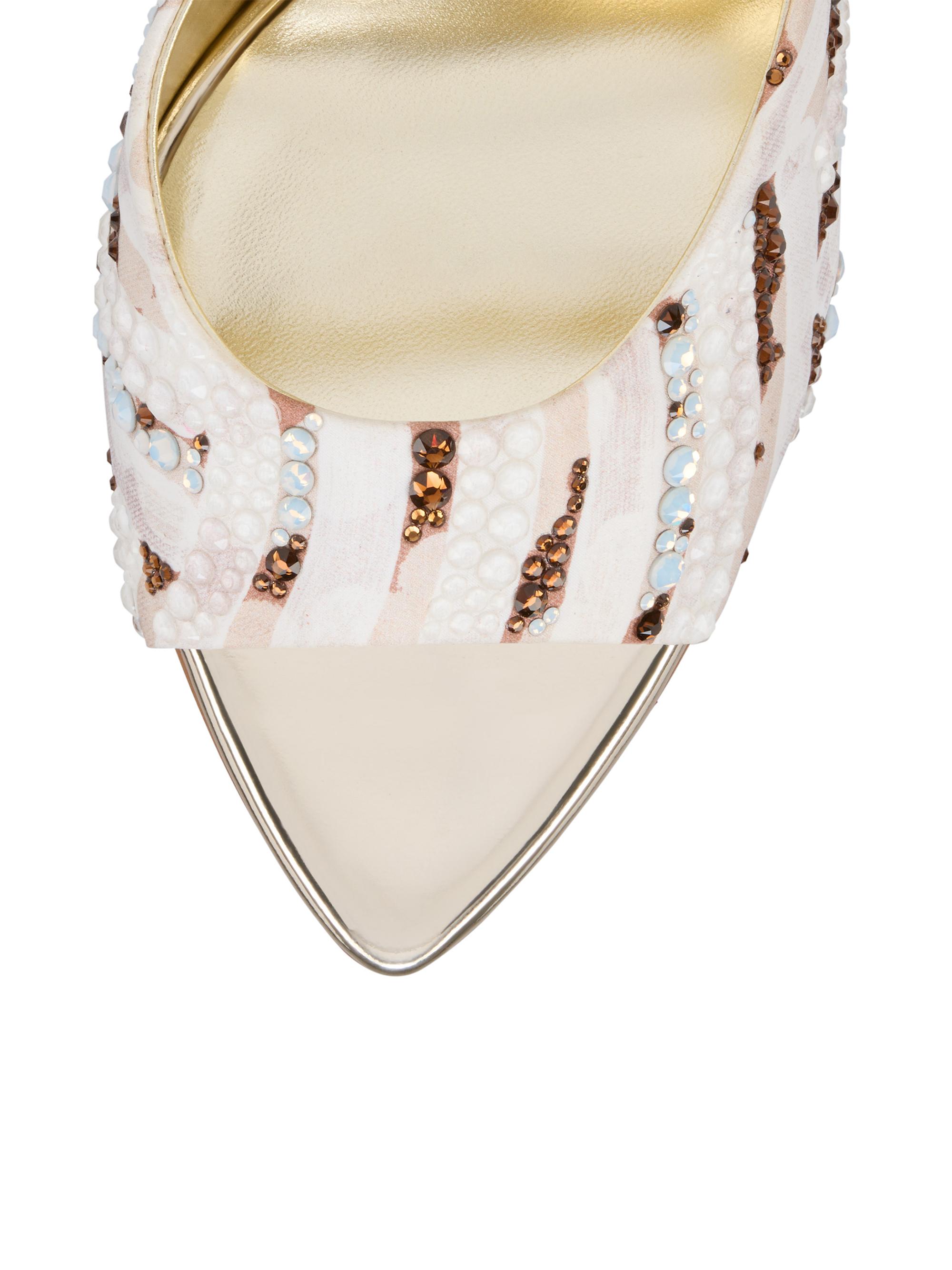 Christian Louboutin Miss Z 100MM Satin Mule Gaagal Strass