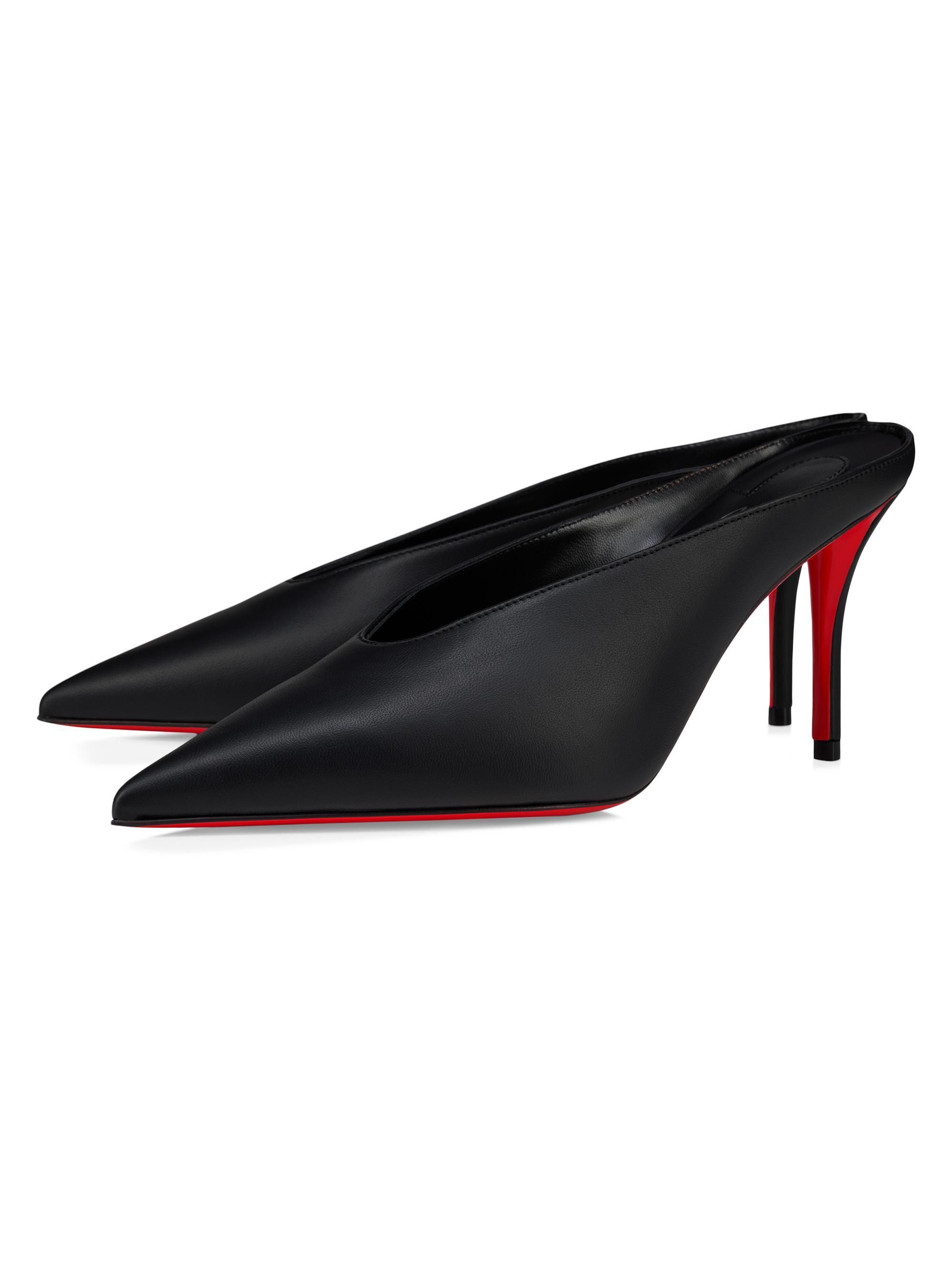 Louboutin 羽ミュール 新品未使用 Christian Louboutin Miss Z 80MM Slimimule Leather Pumps | Saks