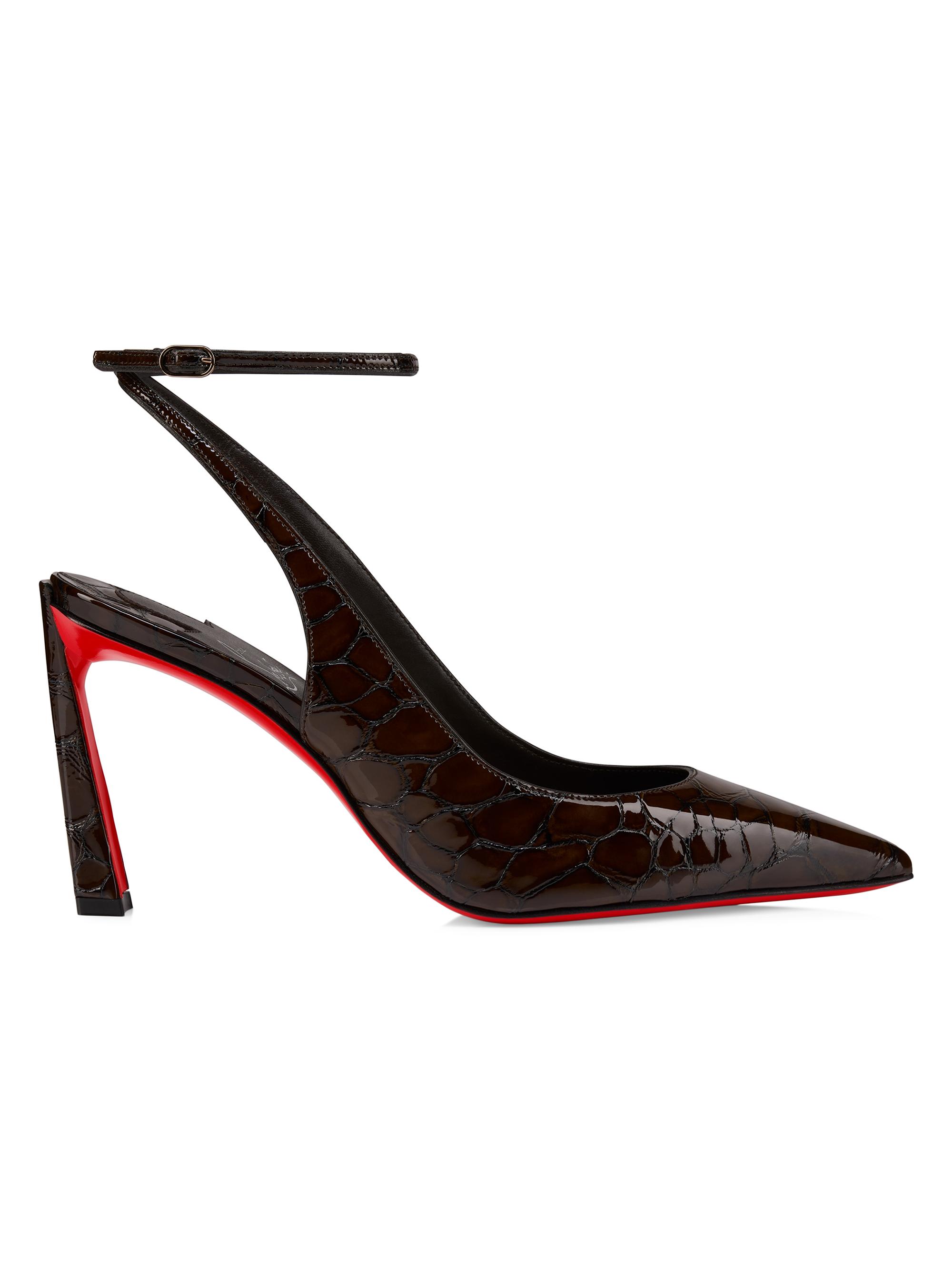 Christian Louboutin Miss Z Ocelot 100MM Satin Pumps | Saks Fifth
